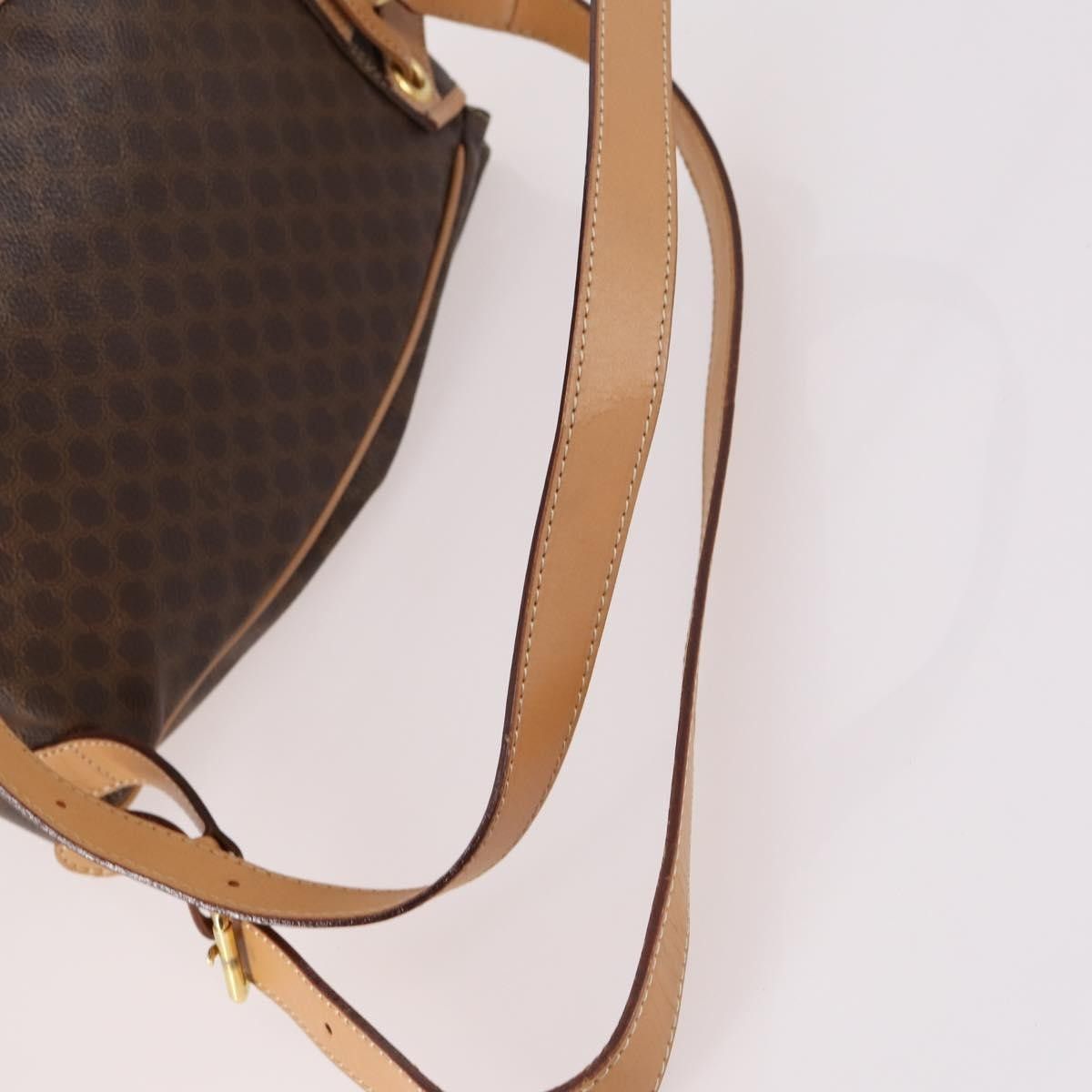 Celine Celine Vintage Drawstring Flap Backpack Macadam Coated Canvas Size ONE SIZE - 8 Thumbnail