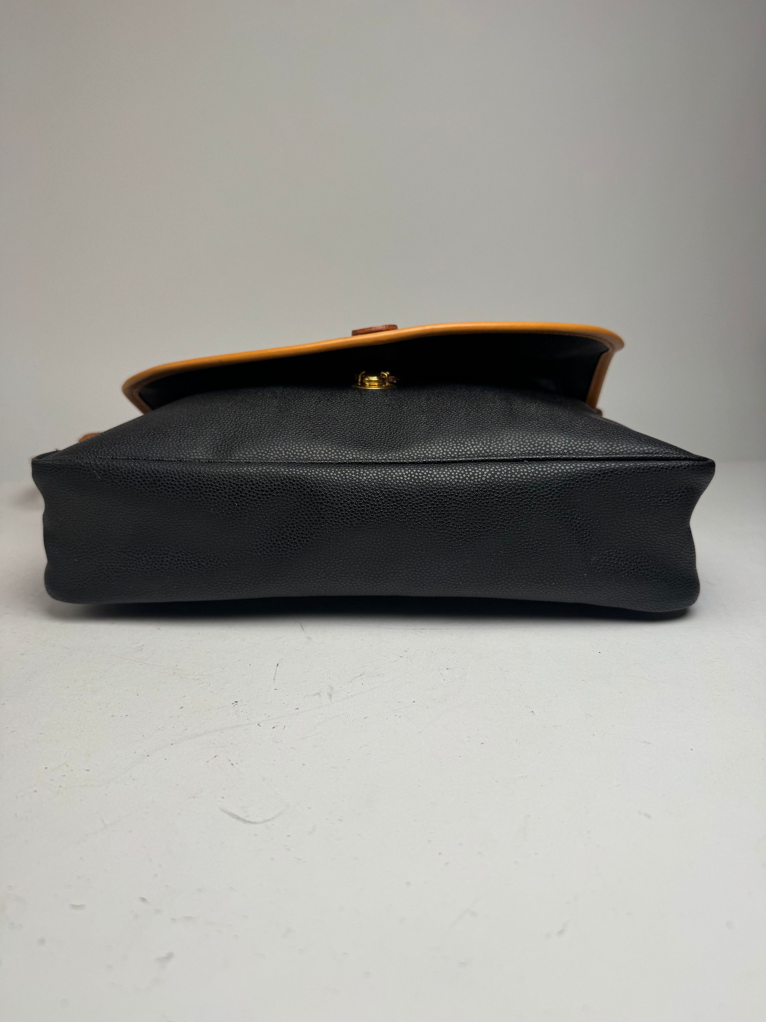Courreges Vintage 2Way Leather handbag black brown Size ONE SIZE - 13 Thumbnail