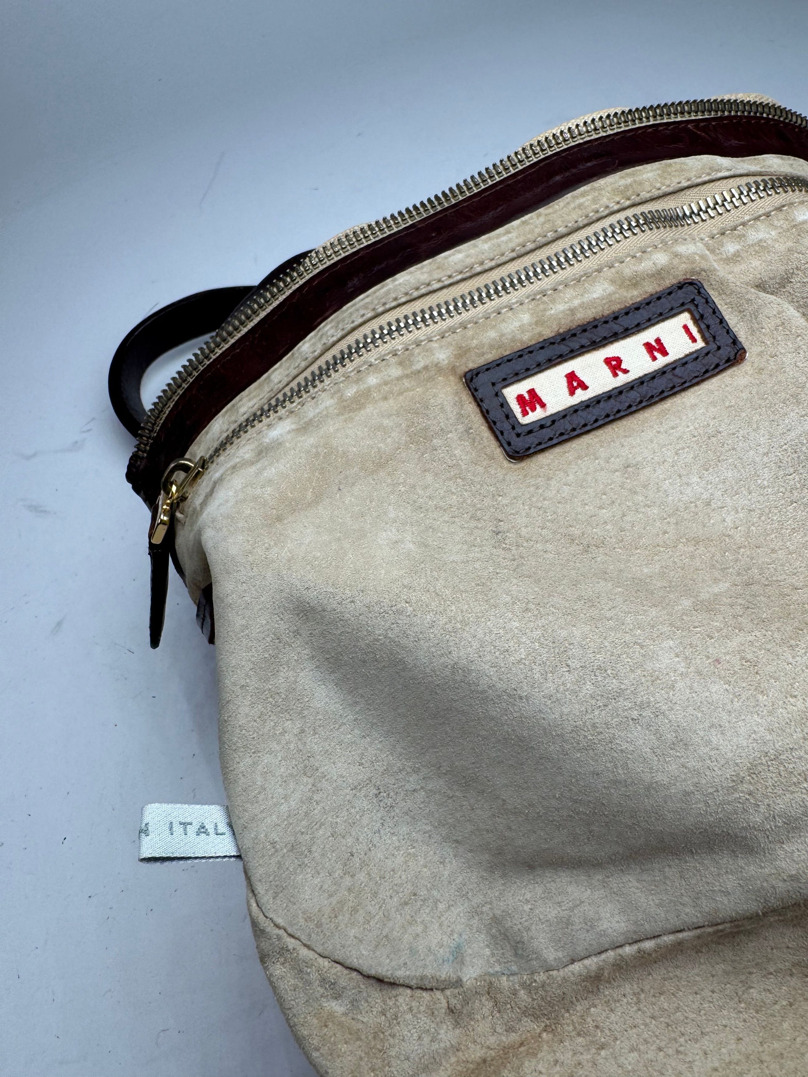 Marni Vintage Handbag beige Brown Size ONE SIZE - 4 Thumbnail
