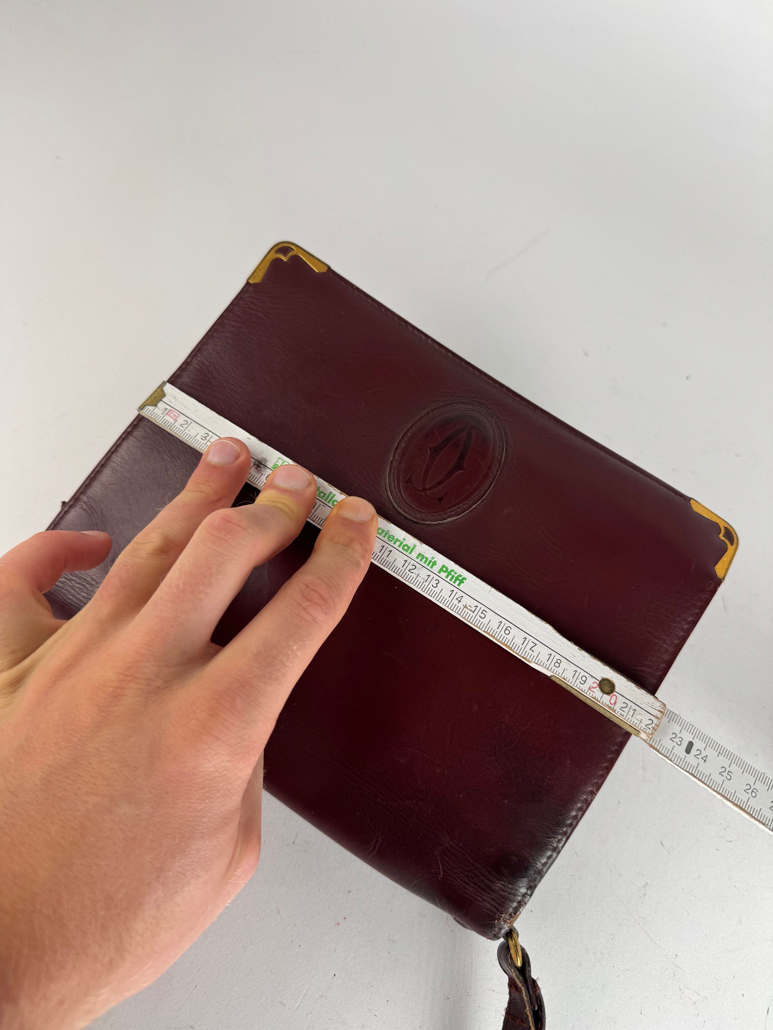 Cartier Vintage Leather Clutch Burgundy Size ONE SIZE - 10 Thumbnail