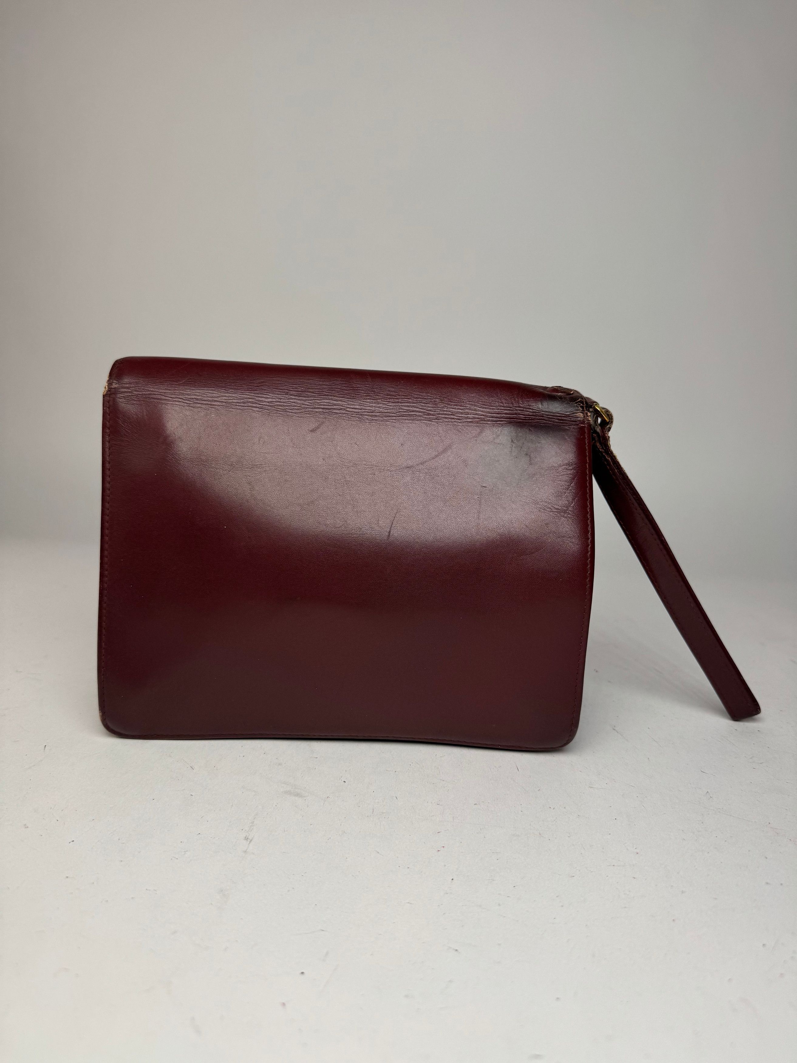 Cartier Vintage Leather Clutch Burgundy Size ONE SIZE - 2 Thumbnail