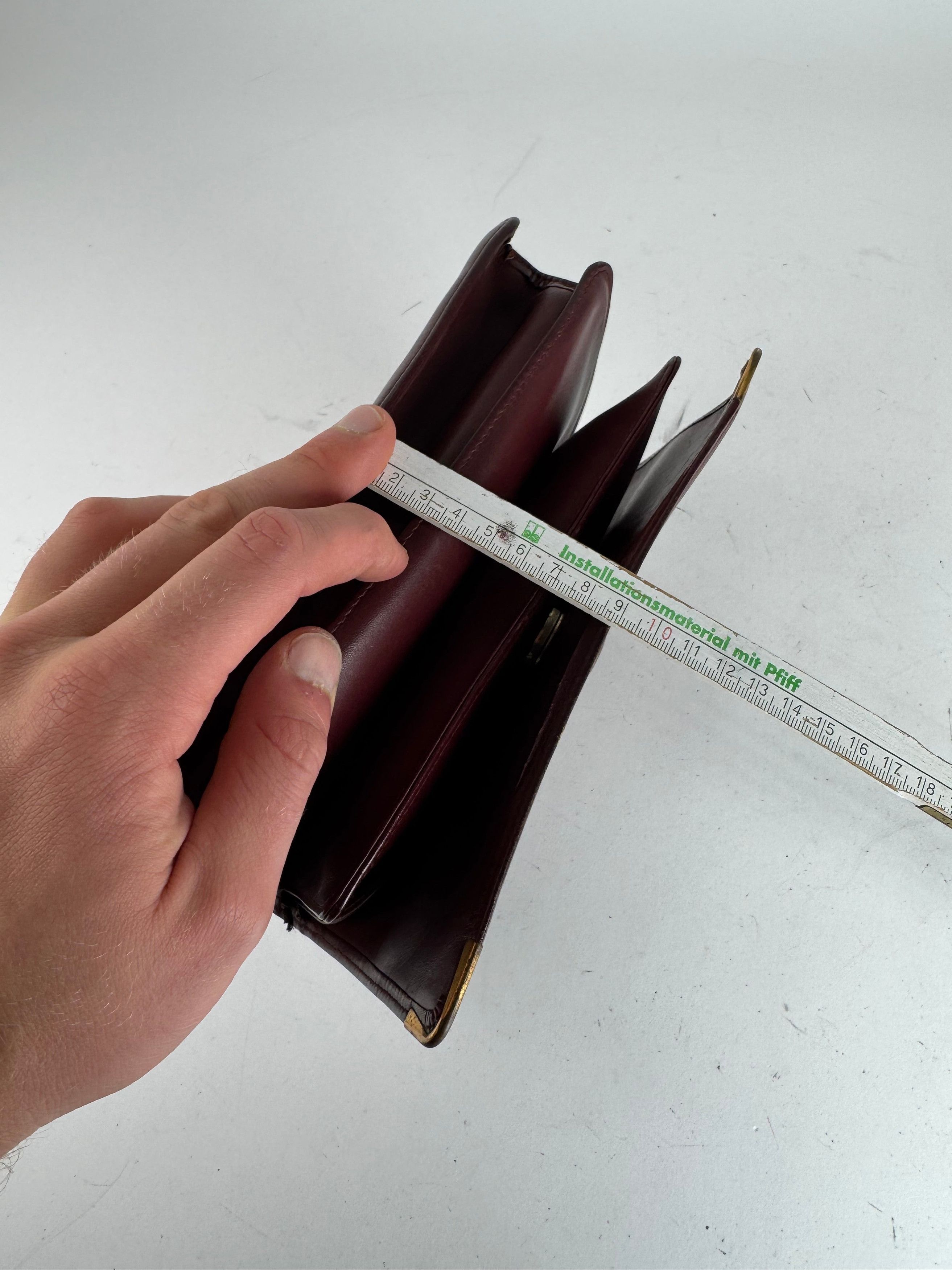 Cartier Vintage Leather Clutch Burgundy Size ONE SIZE - 12 Thumbnail