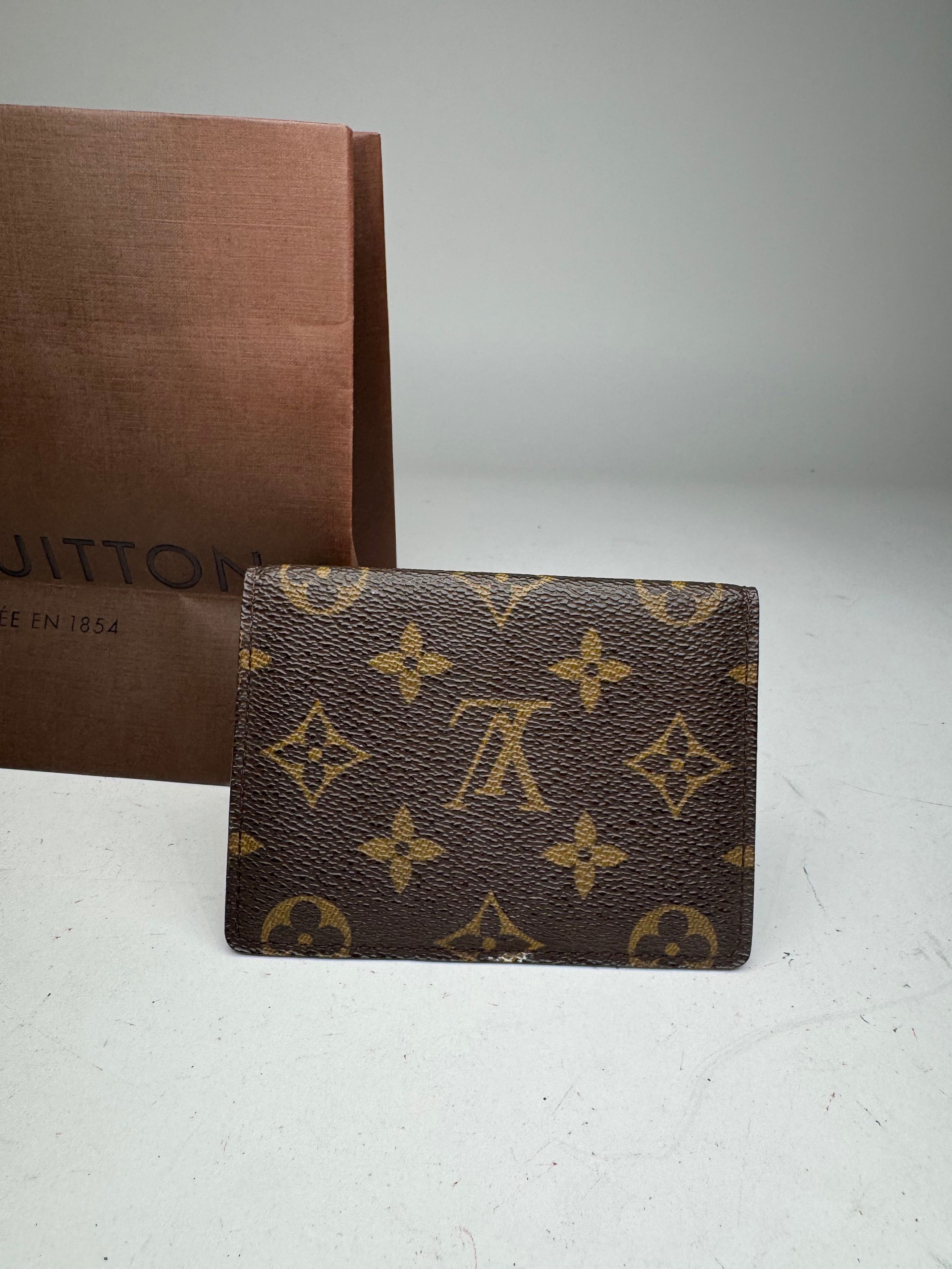 Louis Vuitton Vintage Leather Monogram Card Holder Brown Size ONE SIZE - 6 Thumbnail