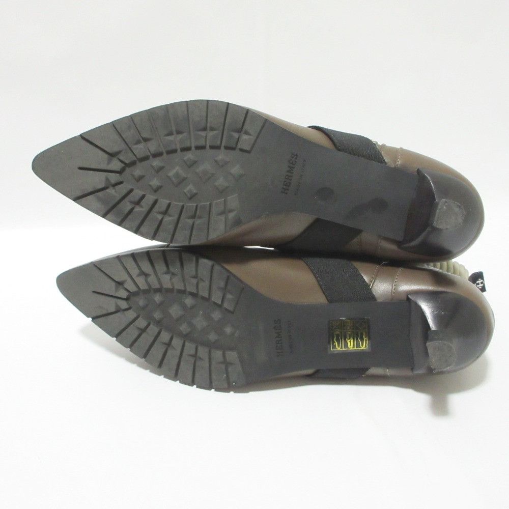 Hermes Hermes Hermes SHOCKY Leather Short Boots Leather Shoes DUTY FREE for USA Size ONE SIZE - 8 Thumbnail