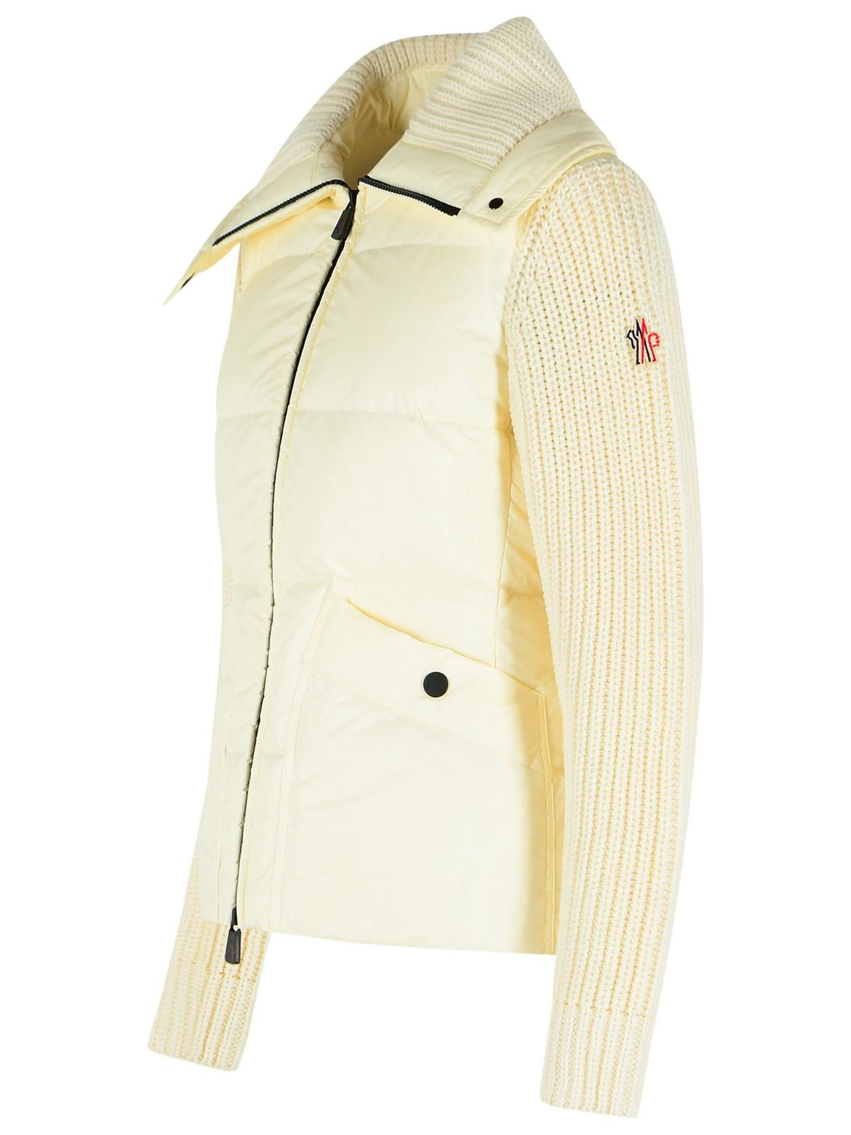 Moncler Grenoble MONCLER GRENOBLE Padded Wool Cardigan With Ivory White Zip Size XS / US 0-2 / IT 36-38 - 2 Thumbnail