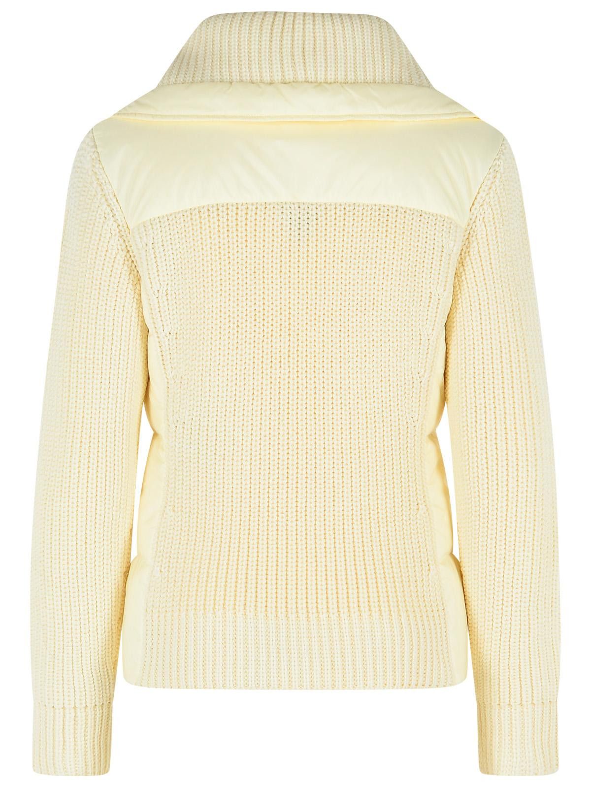 Moncler Grenoble MONCLER GRENOBLE Padded Wool Cardigan With Ivory White Zip Size XS / US 0-2 / IT 36-38 - 3 Thumbnail