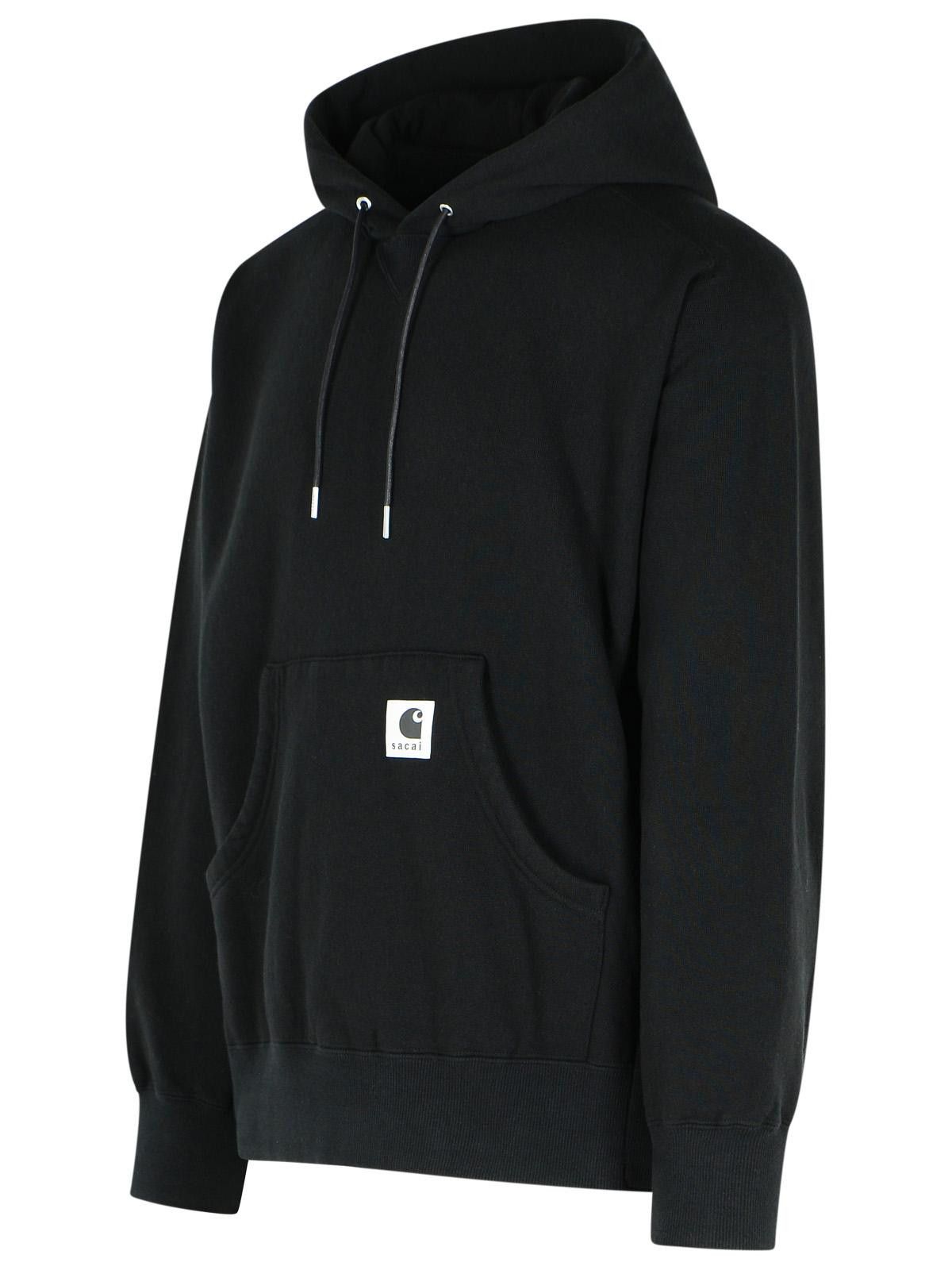Sacai SACAI 'Charhartt Work In Progress' Black Cotton Sweatshirt Size US M / EU 48-50 / 2 - 2 Thumbnail