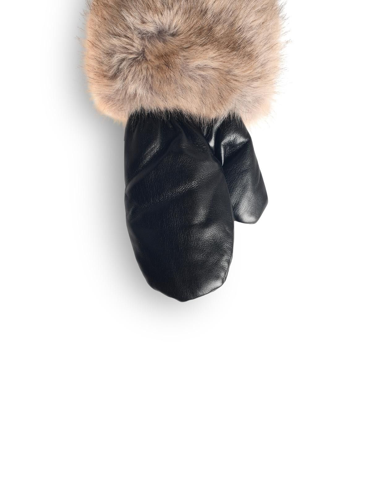 STAND STUDIO STAND STUDIO 'Jane' Black Faux Leather Gloves Size ONE SIZE - 3 Thumbnail