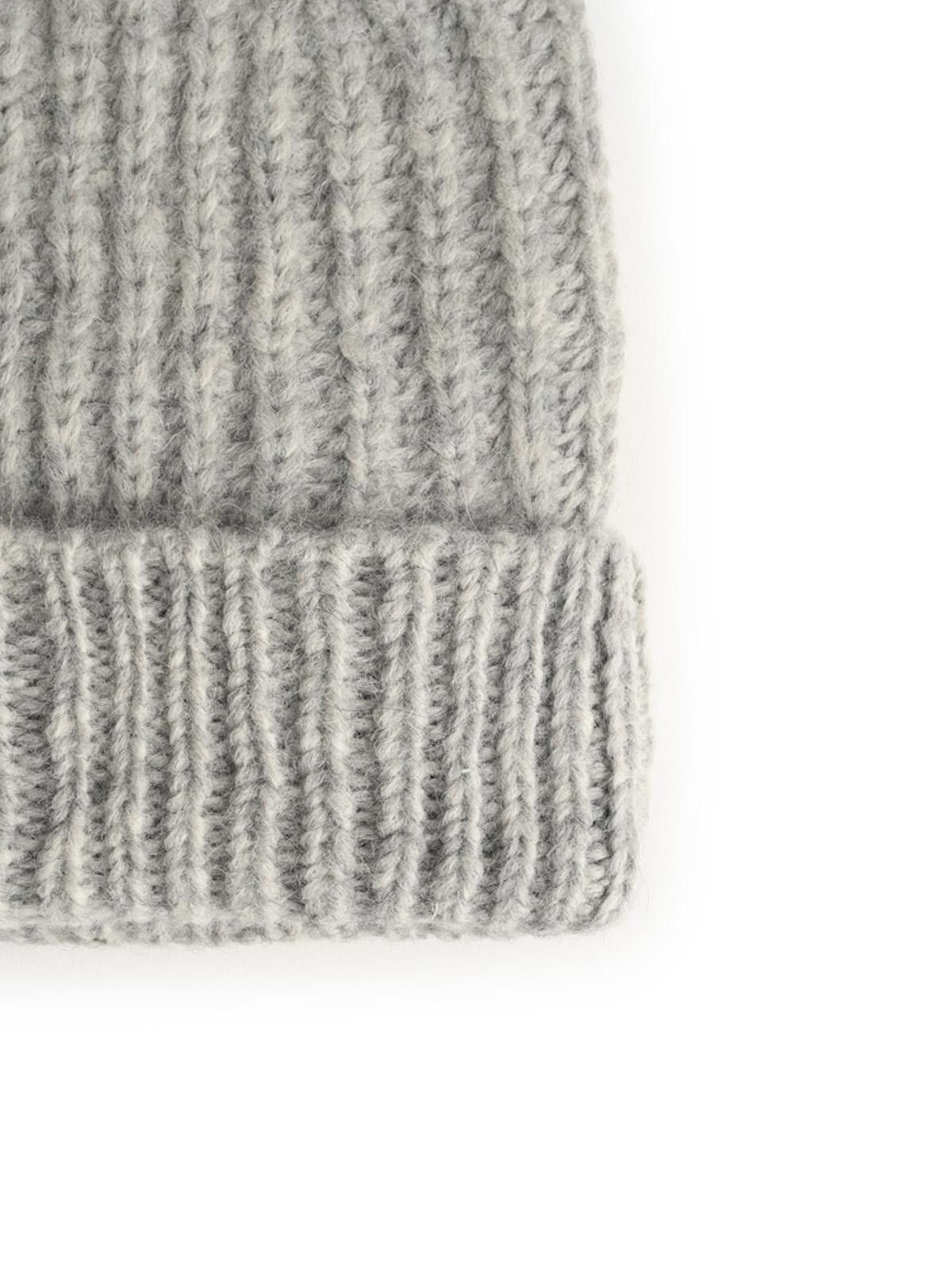 CLOSED CLOSED Light Grey Alpaca Blend Beanie Size ONE SIZE - 3 Thumbnail