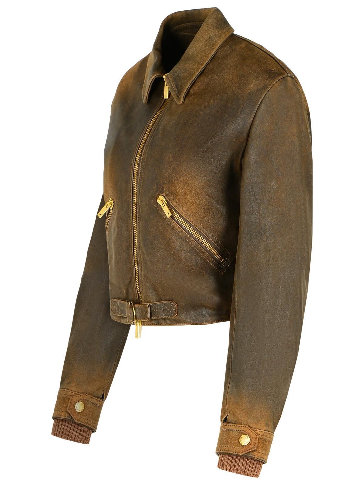 Golden Goose GOLDEN GOOSE Brown Leather Jacket Size M / US 6-8 / IT 42-44 - 2 Thumbnail