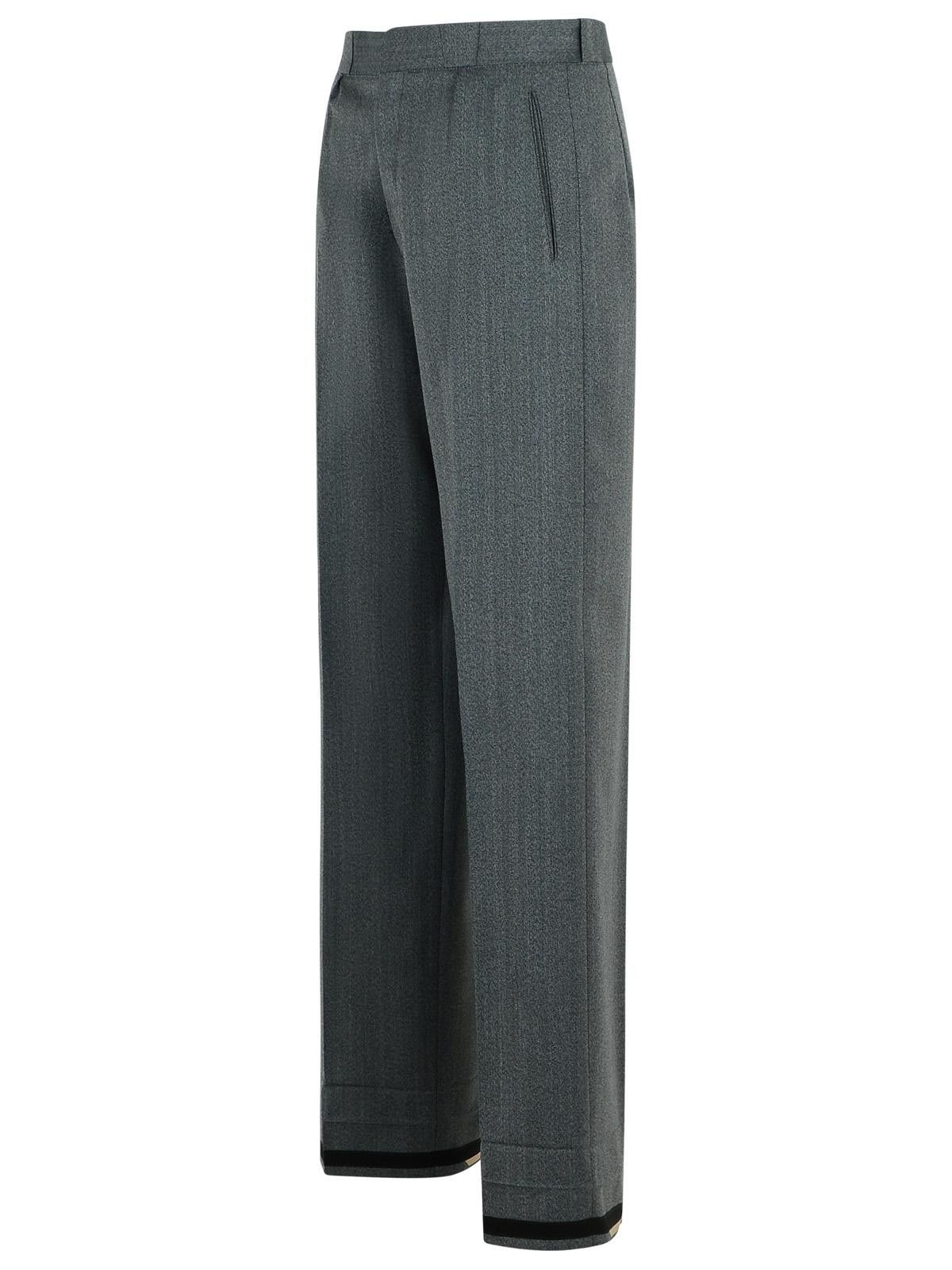 Maison Margiela MAISON MARGIELA Grey Wool Blend Trousers Size 26" / US 2 / IT 38 - 2 Thumbnail