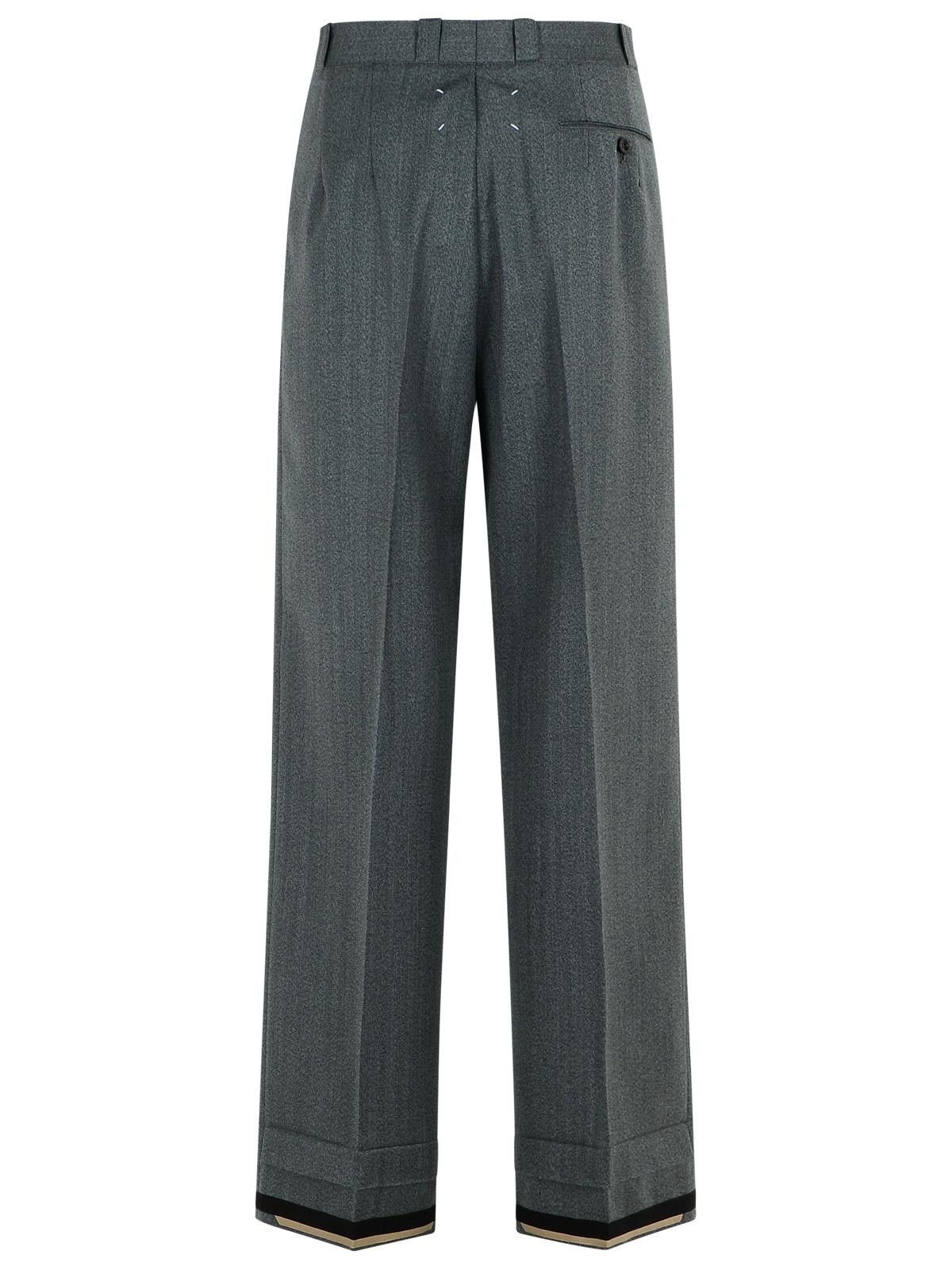 Maison Margiela MAISON MARGIELA Grey Wool Blend Trousers Size 27" / US 4 / IT 40 - 3 Thumbnail