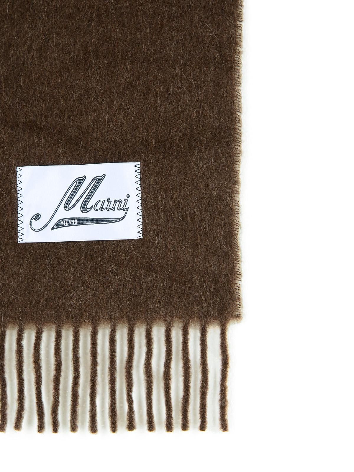 Marni MARNI Brown Alpaca Blend Scarf Size ONE SIZE - 3 Thumbnail