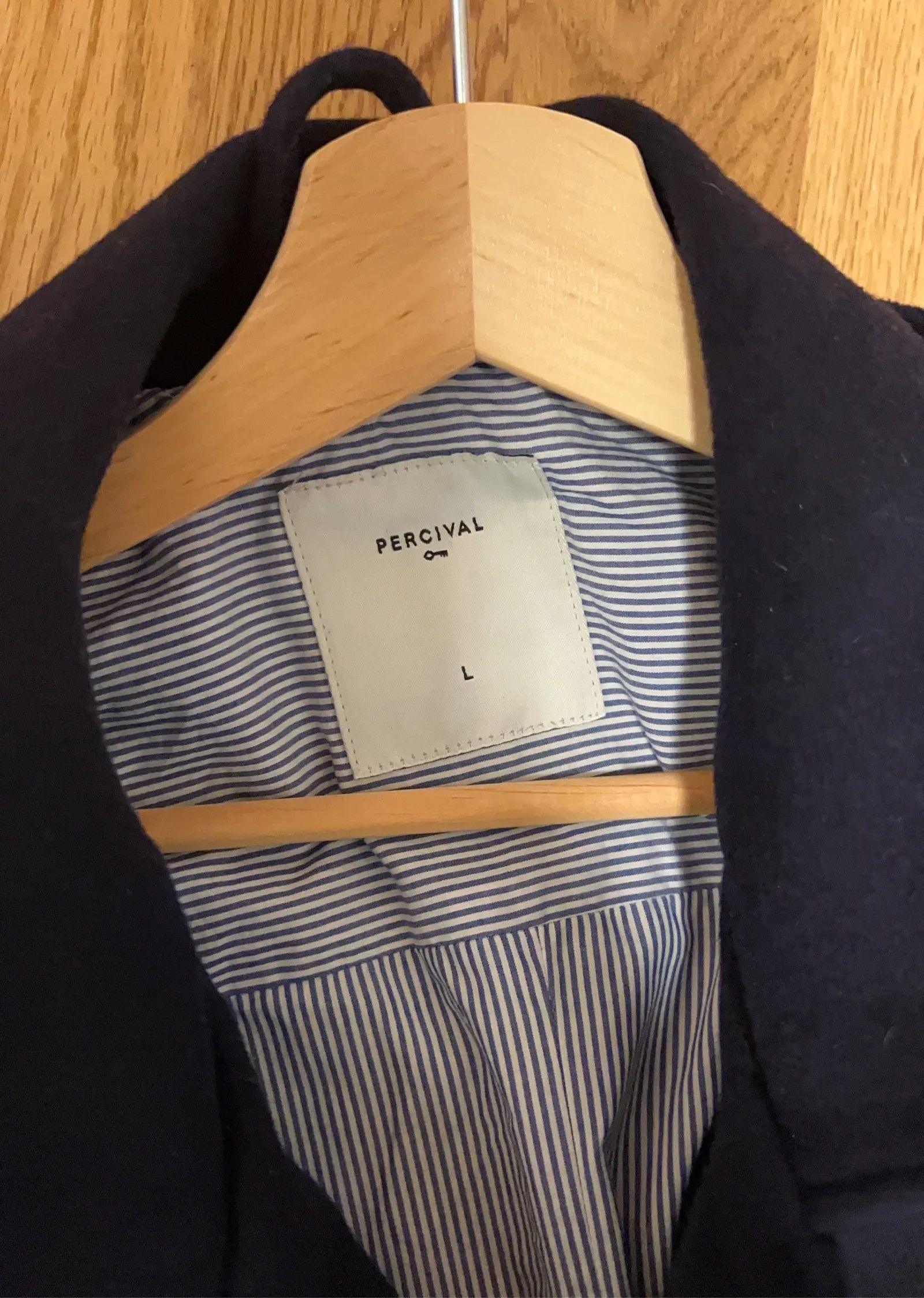 Percival Percival Pea coat Navy Jacket Size L / US 10 / IT 46 - 2 Thumbnail