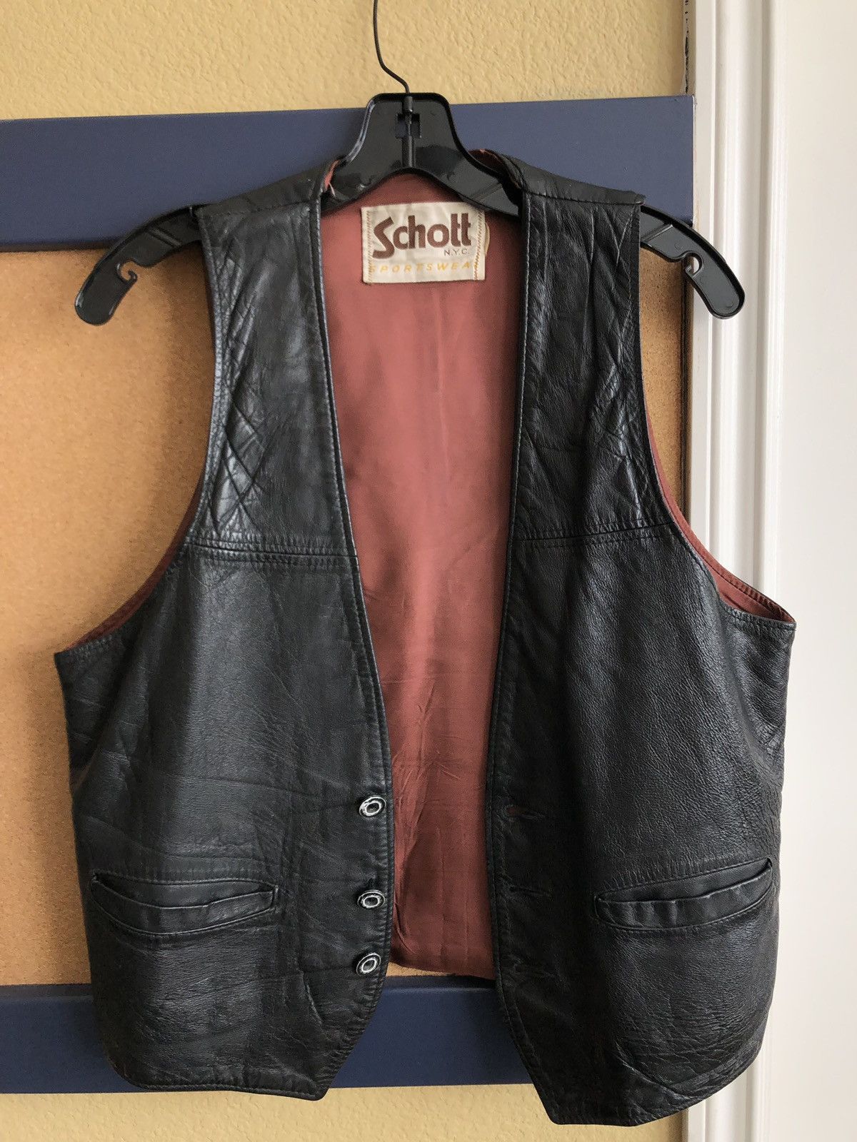 Schott Vintage Schott Leather Vest | Grailed