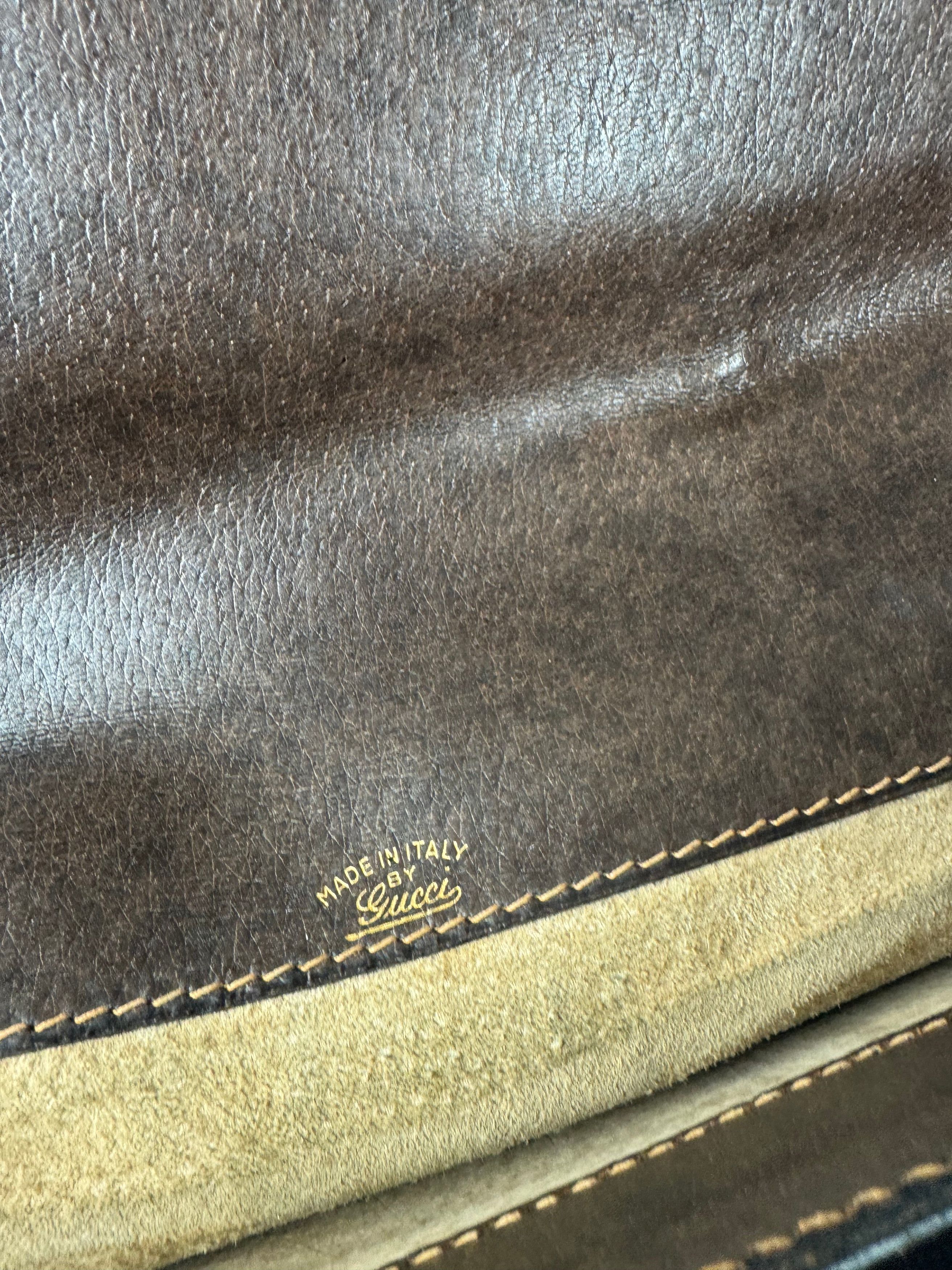 Gucci Vintage Monogram Leather Bruefcase Brown Golden Size ONE SIZE - 4 Thumbnail