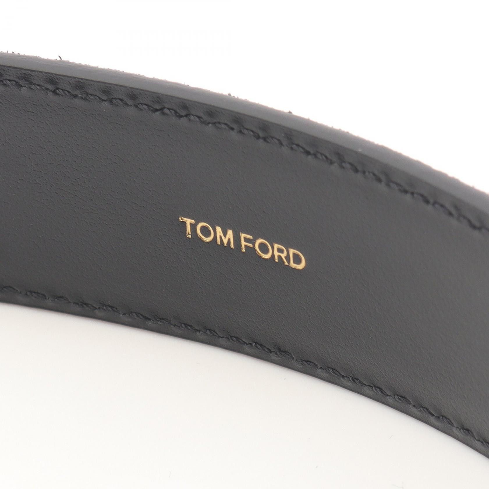 Tom Ford Tom Ford Tom Ford T Logo Suede Leather Belt Suede Belt TB131LCL484G1N001100 DUTY FREE for USA Size ONE SIZE - 4 Thumbnail