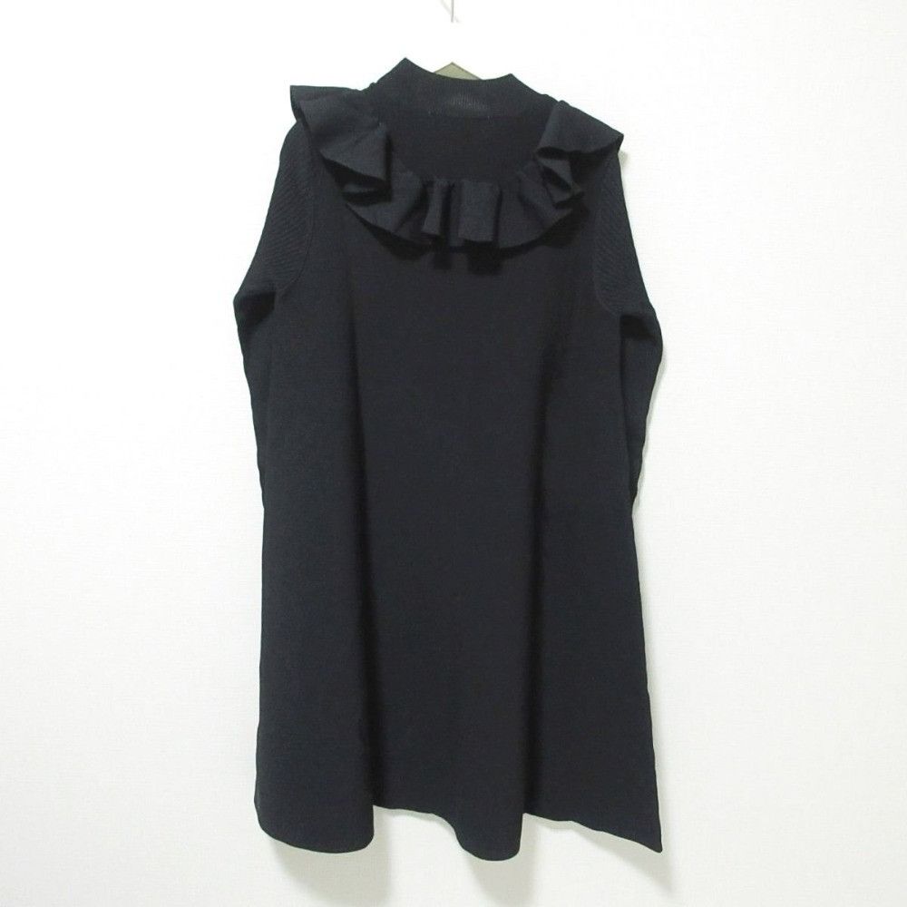 Other Other FURFUR Ruffle Mini Dress Knit Dress Others Dresses RWNO234088 DUTY FREE for USA Size ONE SIZE - 2 Thumbnail