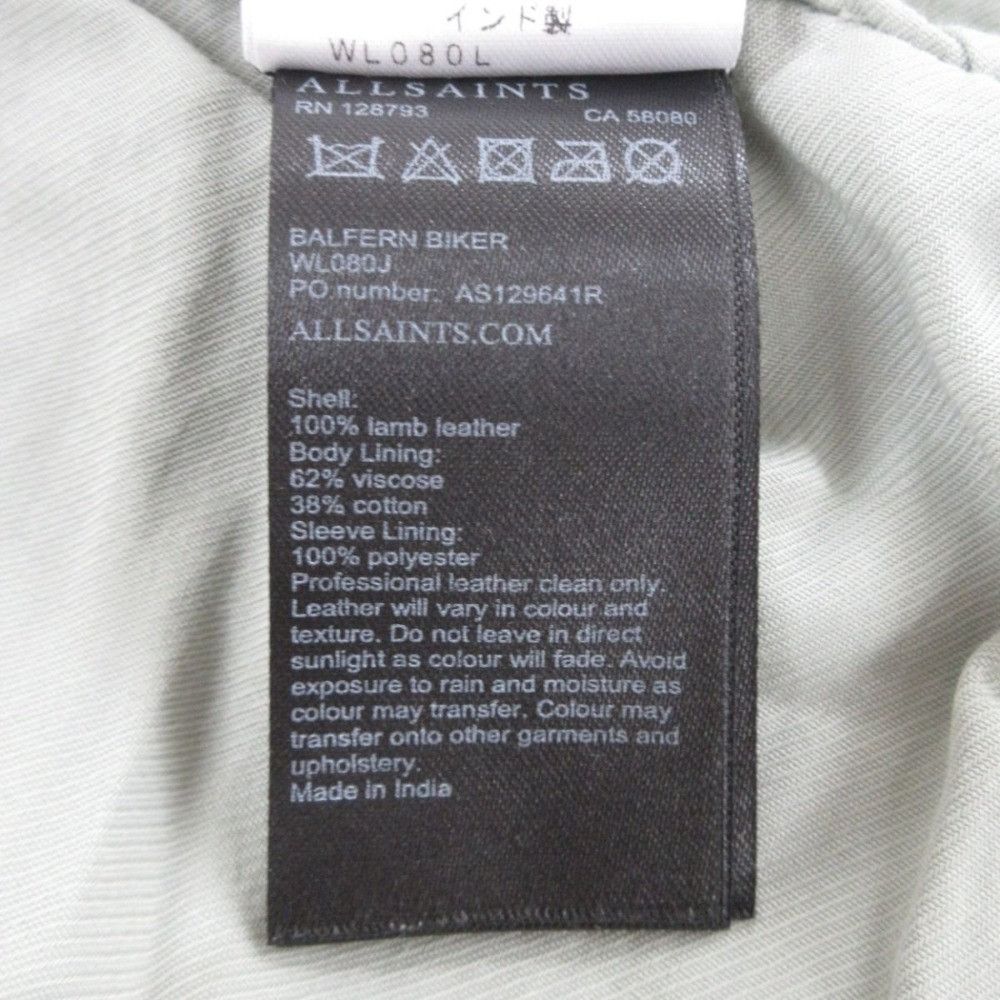 Other Other All Saints Balfern Leather Biker Jacket Leather Outerwear DUTY FREE for USA Size ONE SIZE - 6 Thumbnail