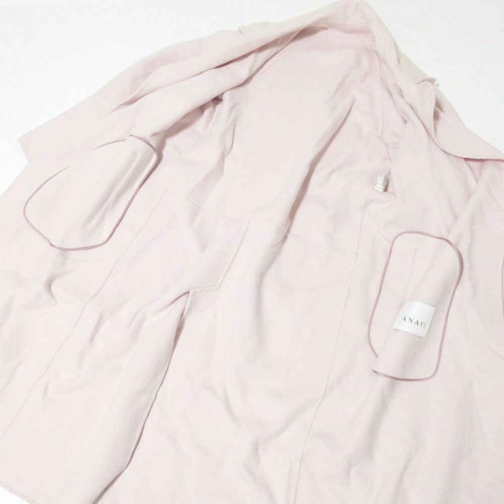 Other Other ANAYI Wool Long Coat Leather Outerwear DUTY FREE for USA Size ONE SIZE - 6 Thumbnail
