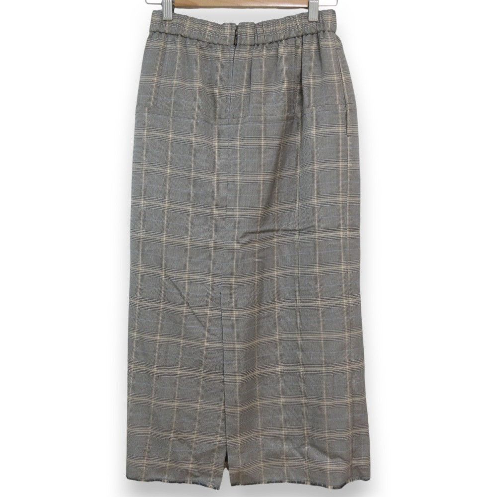 Other Other ebure Glen Check Wool Rayon Long Skirt Others Skirts DUTY FREE for USA Size ONE SIZE - 2 Thumbnail