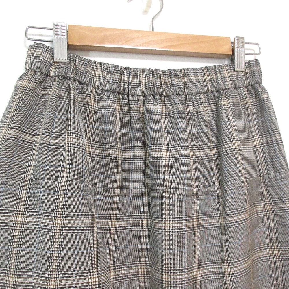 Other Other ebure Glen Check Wool Rayon Long Skirt Others Skirts DUTY FREE for USA Size ONE SIZE - 3 Thumbnail