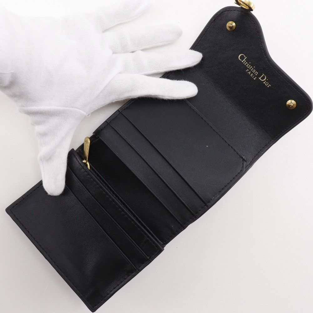 Dior Dior Dior Compact Wallet Calf Compact Wallet Leather Short Wallet DUTY FREE for USA Size ONE SIZE - 5 Thumbnail