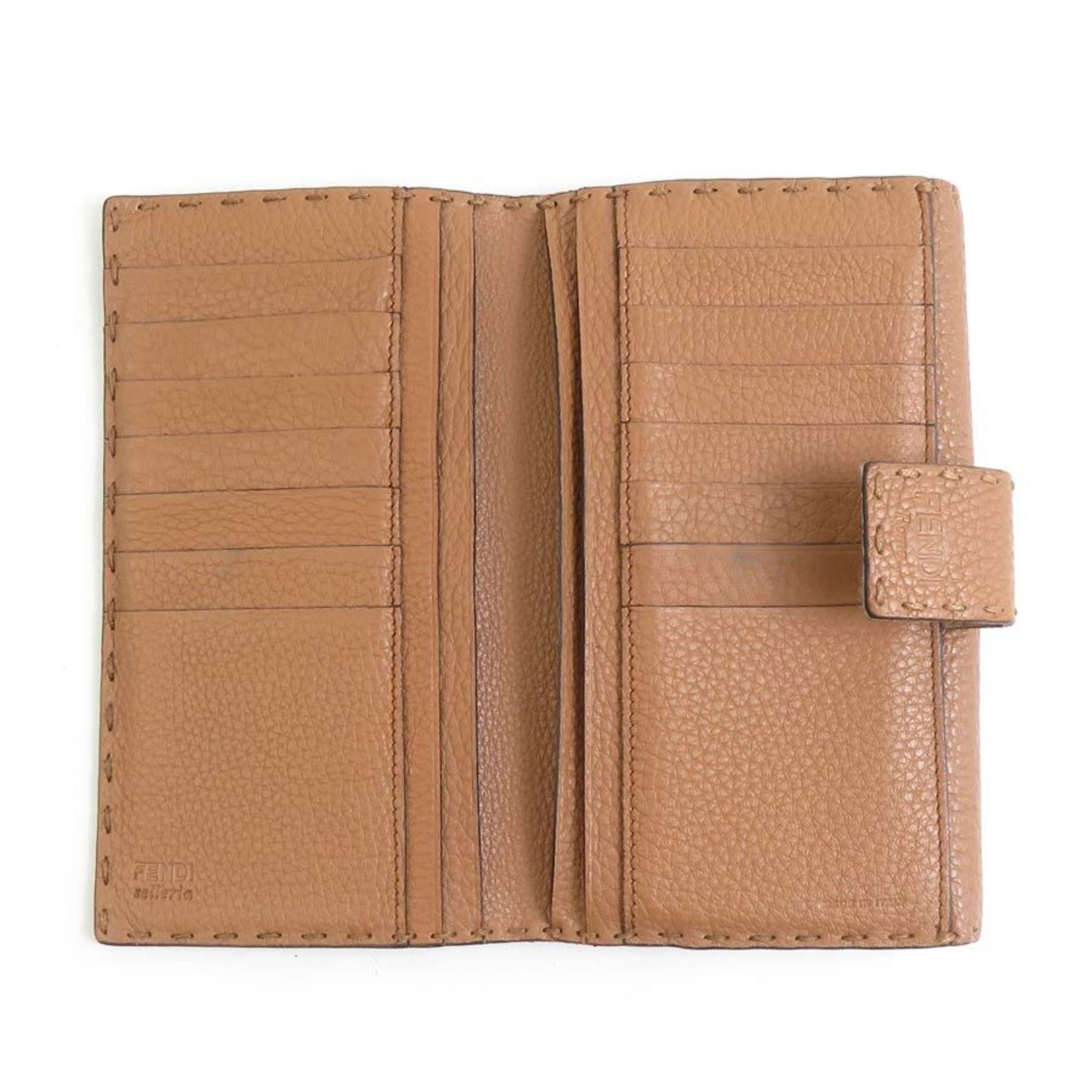 Fendi Fendi Selleria Bifold Long Wallet in Brown Leather for Men and Women, 8M0308-7, r10856a Size ONE SIZE - 3 Thumbnail