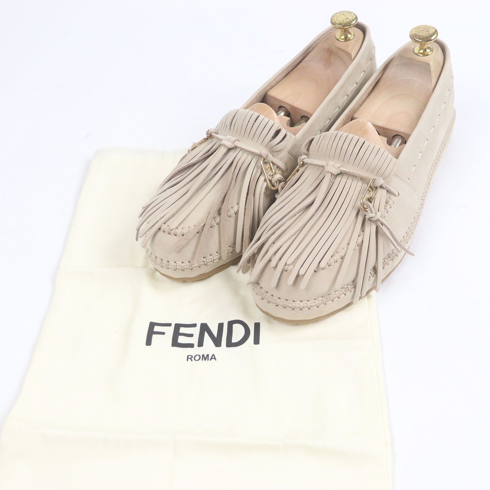 Fendi Fendi Fendi Olock FF logo Nubuck Leather Loafers Leather Shoes 7P1589 DUTY FREE for USA Size ONE SIZE - 2 Thumbnail