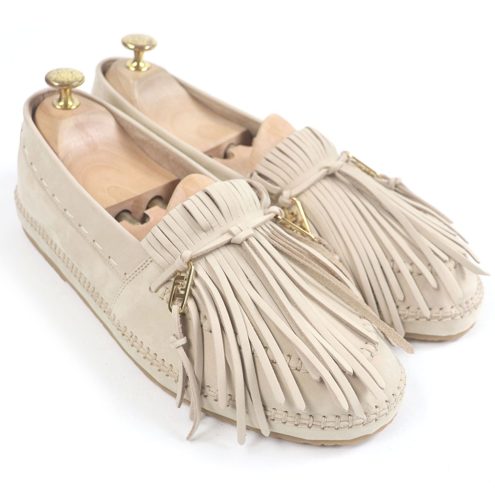 Fendi Fendi Fendi Olock FF logo Nubuck Leather Loafers Leather Shoes 7P1589 DUTY FREE for USA Size ONE SIZE - 3 Thumbnail