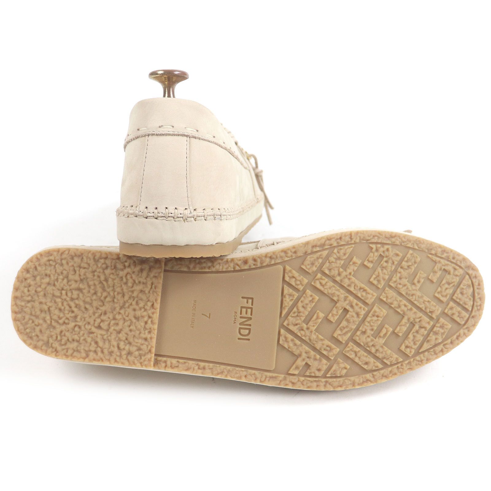 Fendi Fendi Fendi Olock FF logo Nubuck Leather Loafers Leather Shoes 7P1589 DUTY FREE for USA Size ONE SIZE - 5 Thumbnail