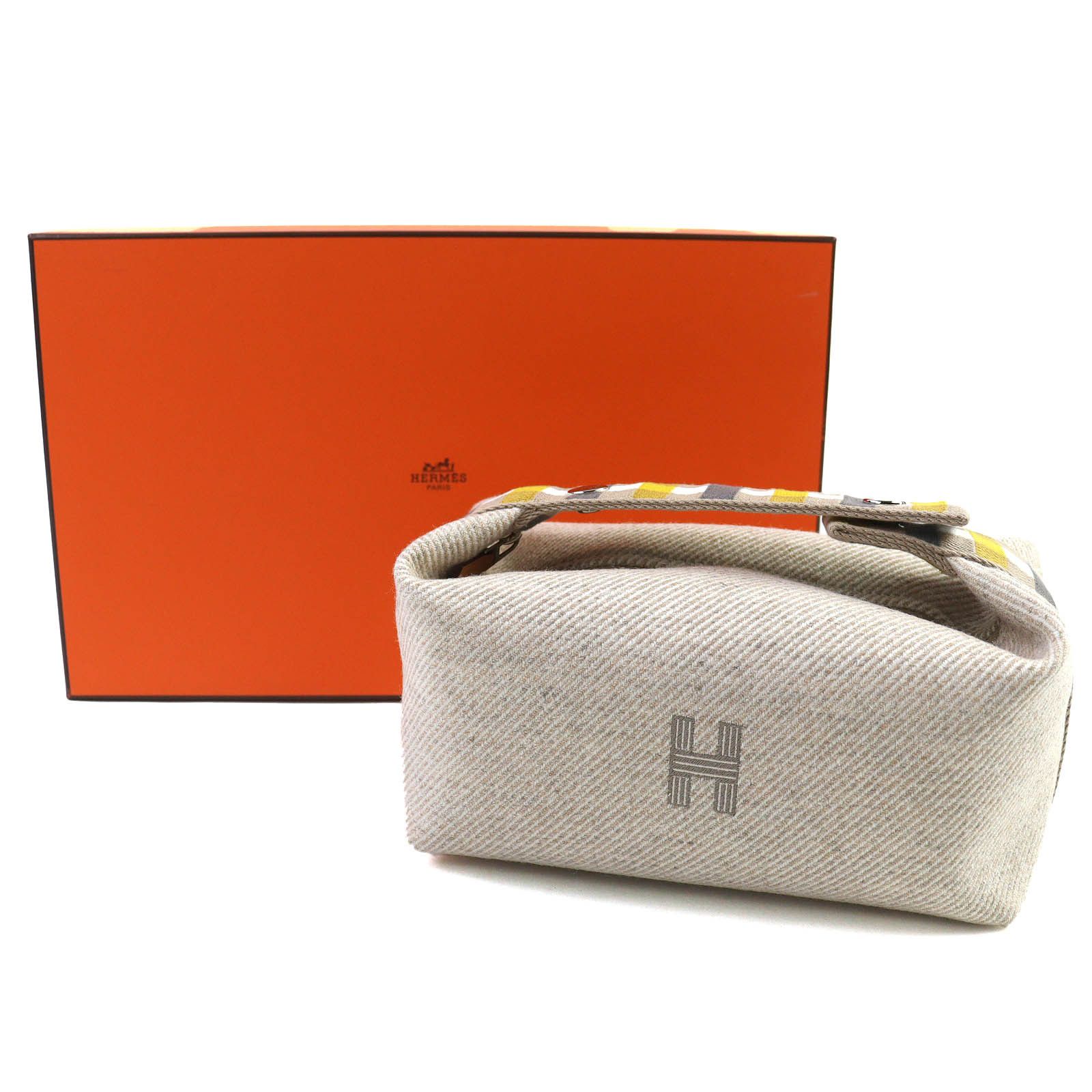 Hermes Hermes Hermes BRIDE A Pouch Wool Pouch Natural Material Vanity Bag DUTY FREE for USA Size ONE SIZE - 2 Thumbnail