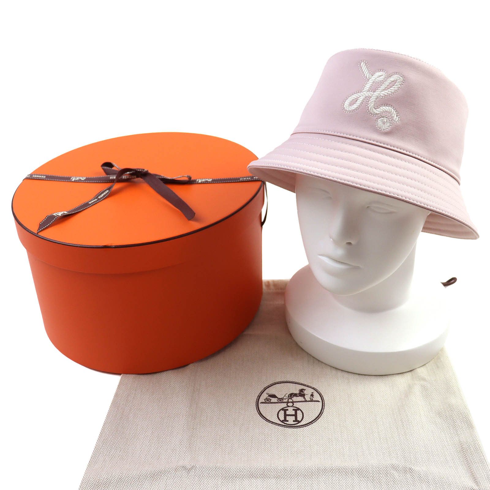 Hermes Hermes Hermes Harper Nautic H logo Cotton Bucket Hat Cotton Hats DUTY FREE for USA Size ONE SIZE - 2 Thumbnail
