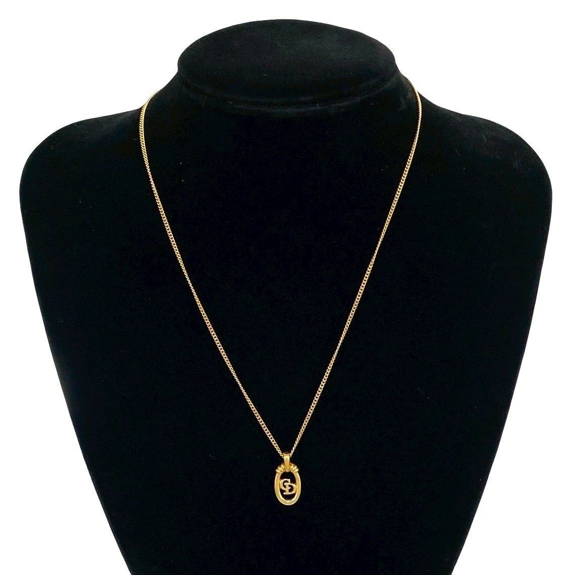 Dior Dior Christian Dior CD Logo 2way Necklace Earrings Set with Case Metal Necklace DUTY FREE for USA Size ONE SIZE - 2 Thumbnail