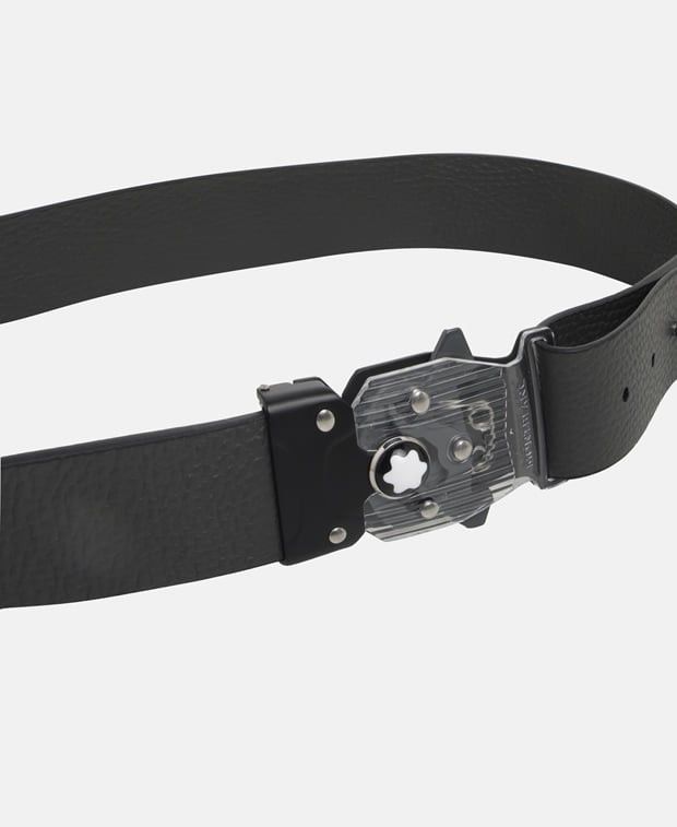 Montblanc Leather belt Size 44 - 2 Thumbnail