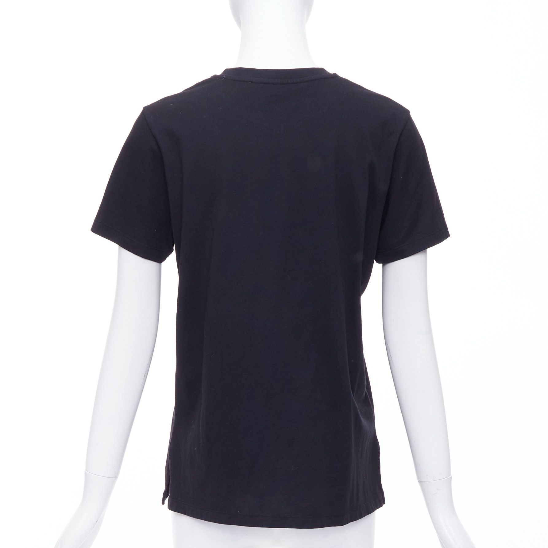 Stella McCartney STELLA MCCARTNEY All Is Love UFO black bias cut cotton tshirt IT38 XS Size M / US 6-8 / IT 42-44 - 5 Thumbnail