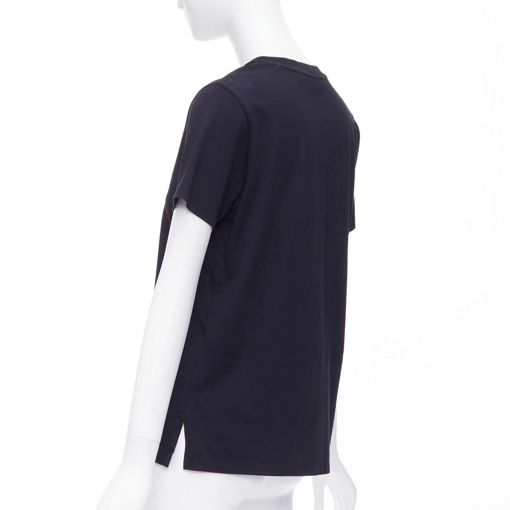 Stella McCartney STELLA MCCARTNEY All Is Love UFO black bias cut cotton tshirt IT38 XS Size M / US 6-8 / IT 42-44 - 6 Thumbnail