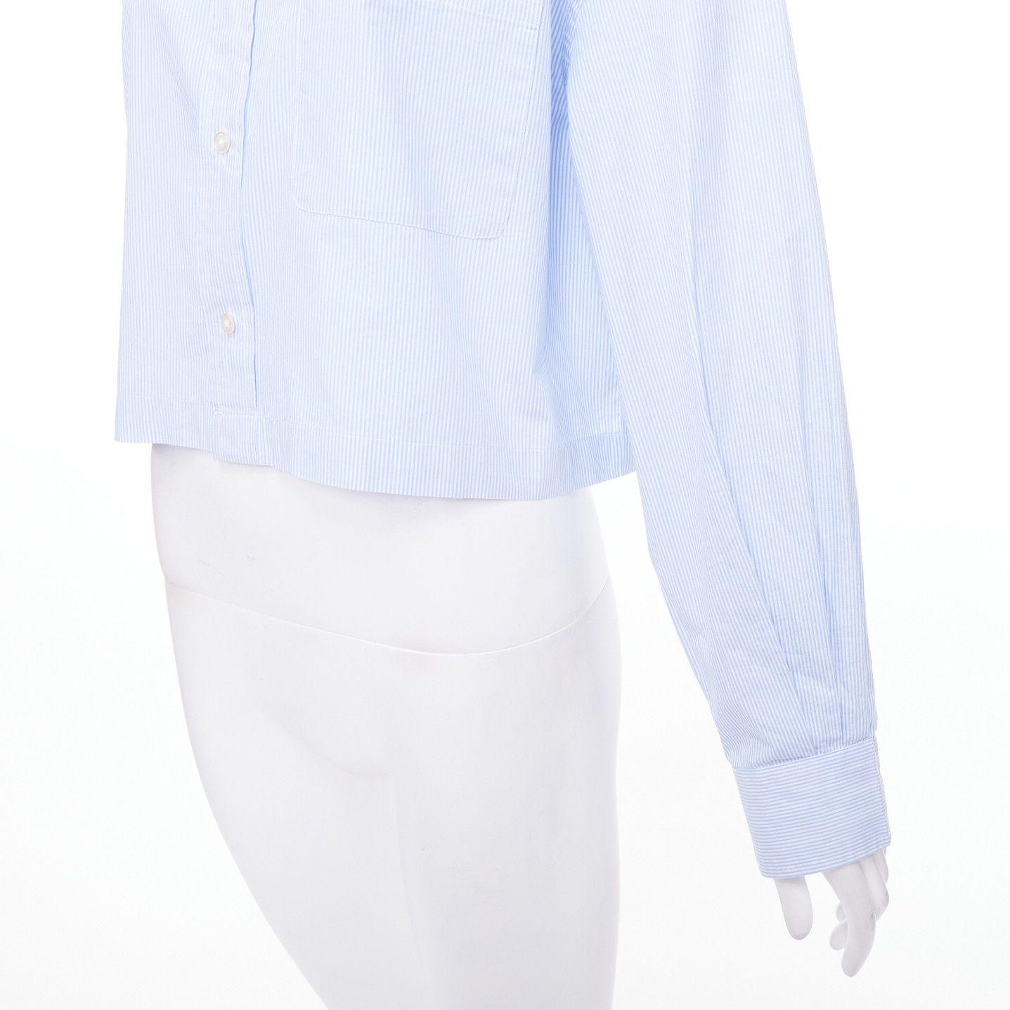 R13 R13 SW light blue white stripe oversized cropped button up shirt S Size S / US 4 / IT 40 - 2 Thumbnail