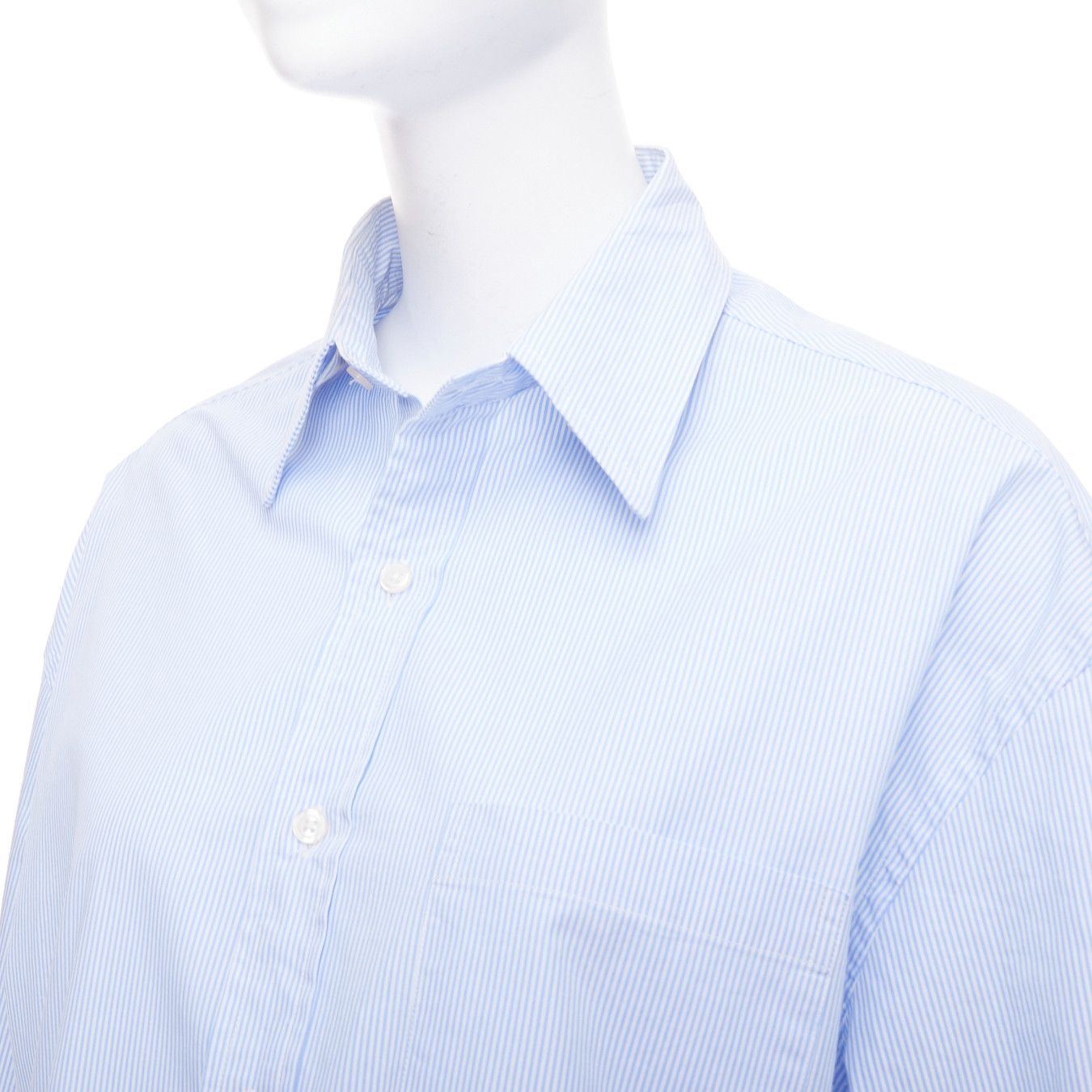 R13 R13 SW light blue white stripe oversized cropped button up shirt S Size S / US 4 / IT 40 - 7 Thumbnail