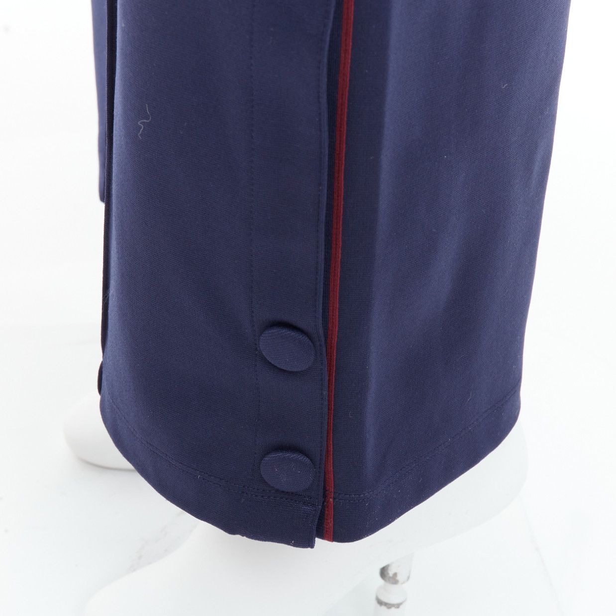 Tory Burch TORY BURCH SPORT navy burgundy trim wide cropped pants S Size 27" / US 4 / IT 40 - 7 Thumbnail