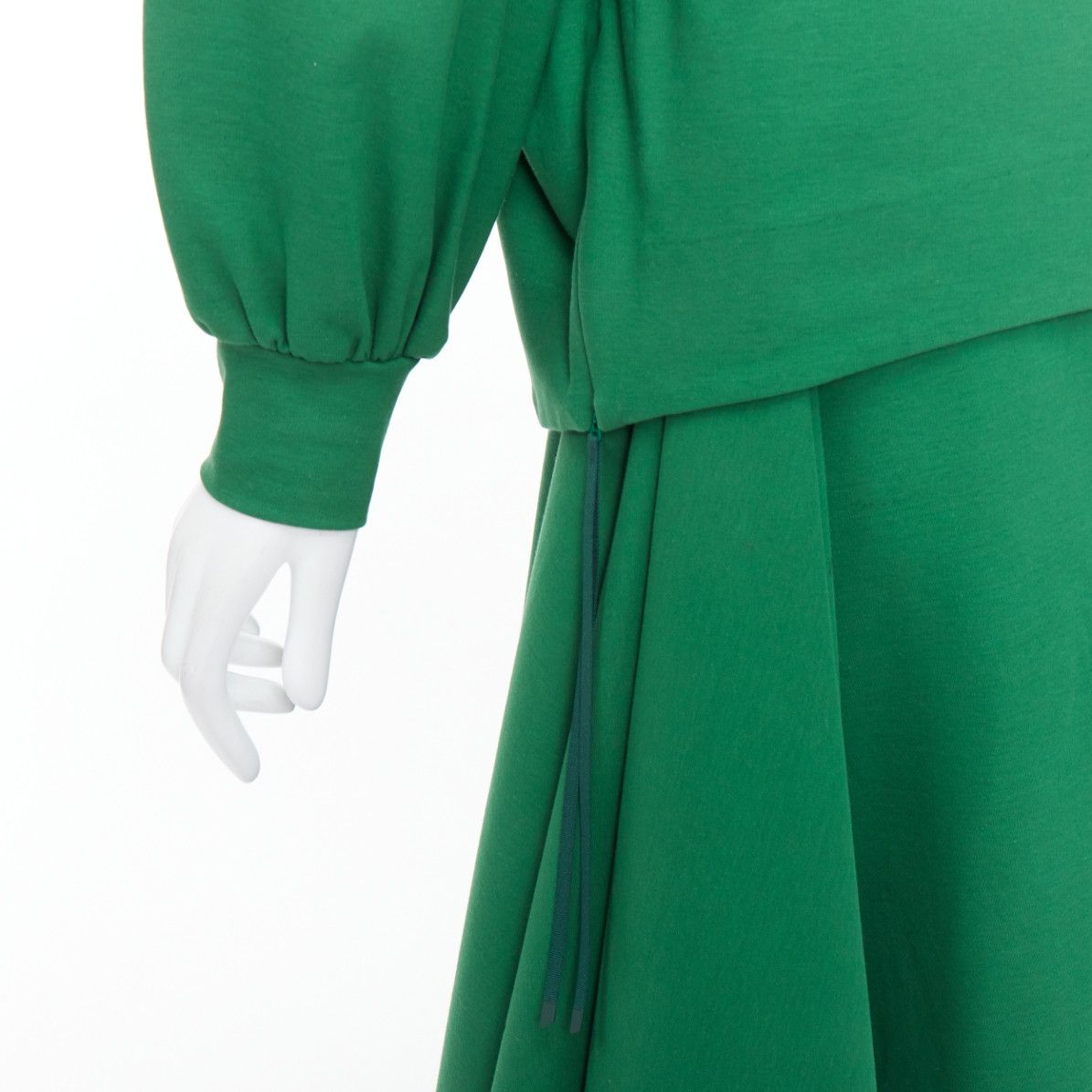 HYKE HYKE green cotton pullover sweater asymmetric hem skirt set JP2 M Size S / US 4 / IT 40 - 8 Thumbnail