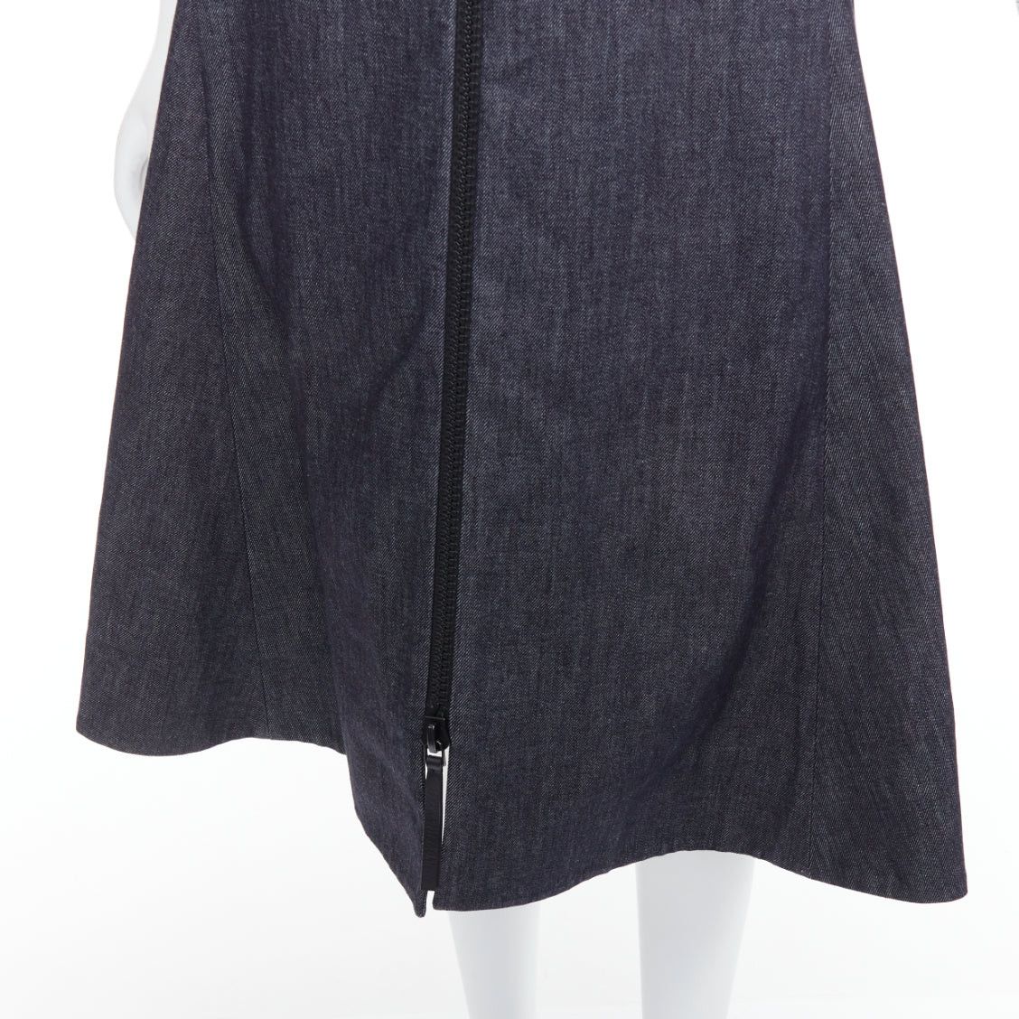 Marni MARNI indigo blue denim zip front dolman sleeve midi dress IT40 S Size S / US 4 / IT 40 - 9 Thumbnail