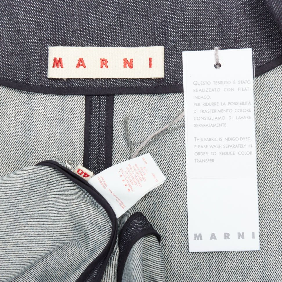 Marni MARNI indigo blue denim zip front dolman sleeve midi dress IT40 S Size S / US 4 / IT 40 - 10 Thumbnail