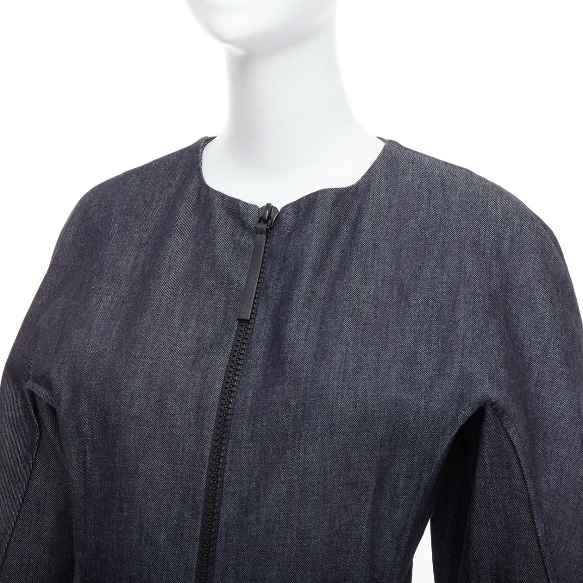 Marni MARNI indigo blue denim zip front dolman sleeve midi dress IT40 S Size S / US 4 / IT 40 - 8 Thumbnail