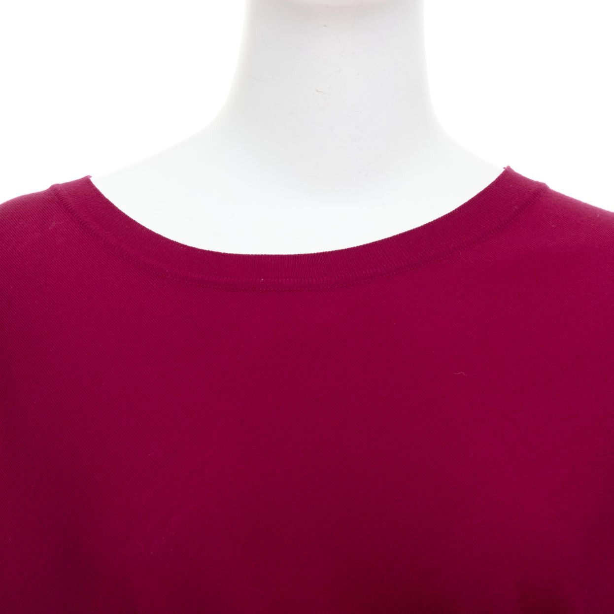 Alexander McQueen ALEXANDER MCQUEEN raspberry red 100% wool asymmetric drape sweater M Size M / US 6-8 / IT 42-44 - 7 Thumbnail