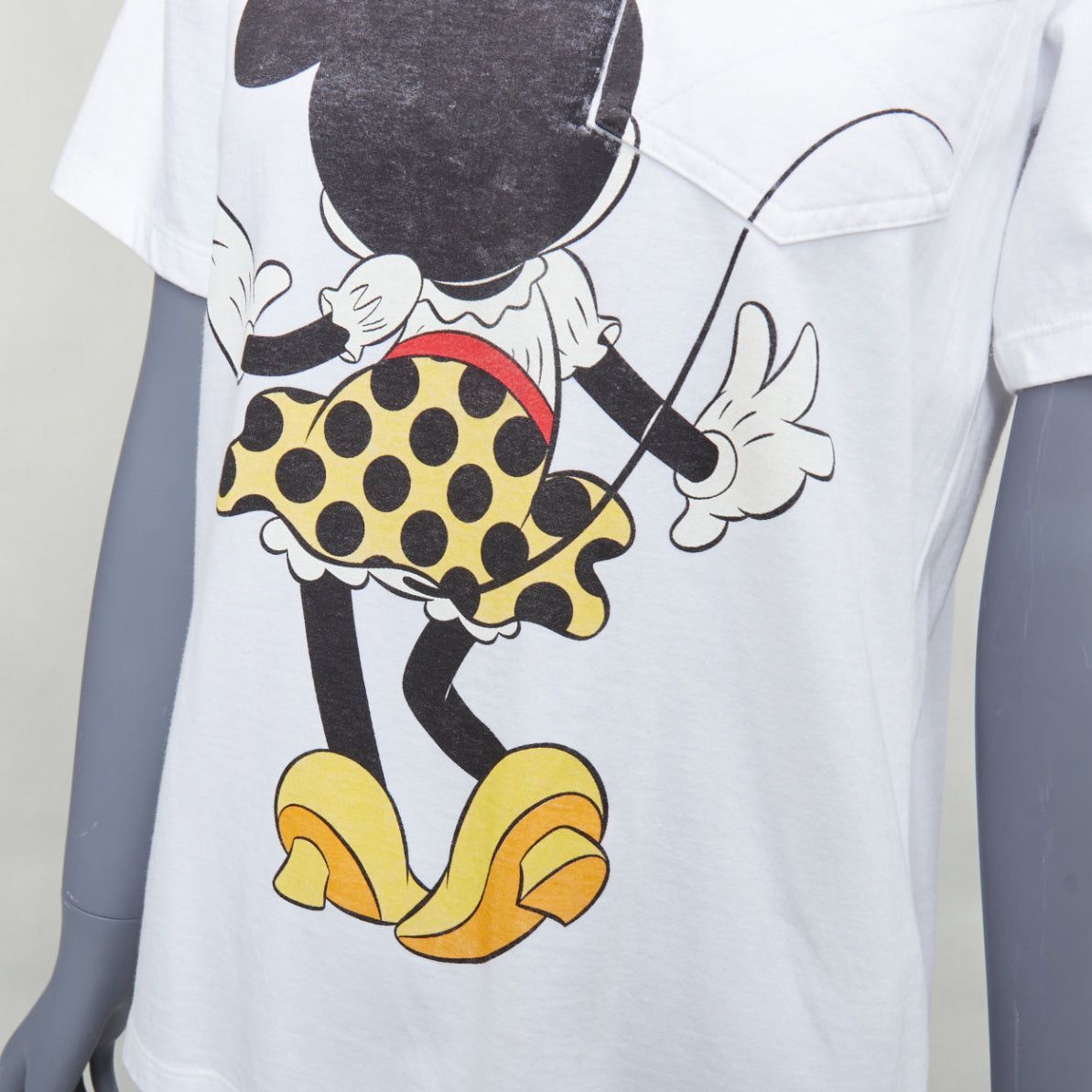 Victoria Beckham VICTORIA BECKHAM Minnie Mouse print white cotton tshirt UK2 XXS Size XXS / US 00 / IT 34 - 7 Thumbnail