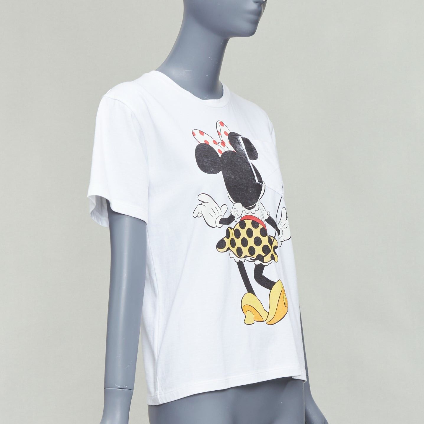 Victoria Beckham VICTORIA BECKHAM Minnie Mouse print white cotton tshirt UK2 XXS Size XXS / US 00 / IT 34 - 3 Thumbnail