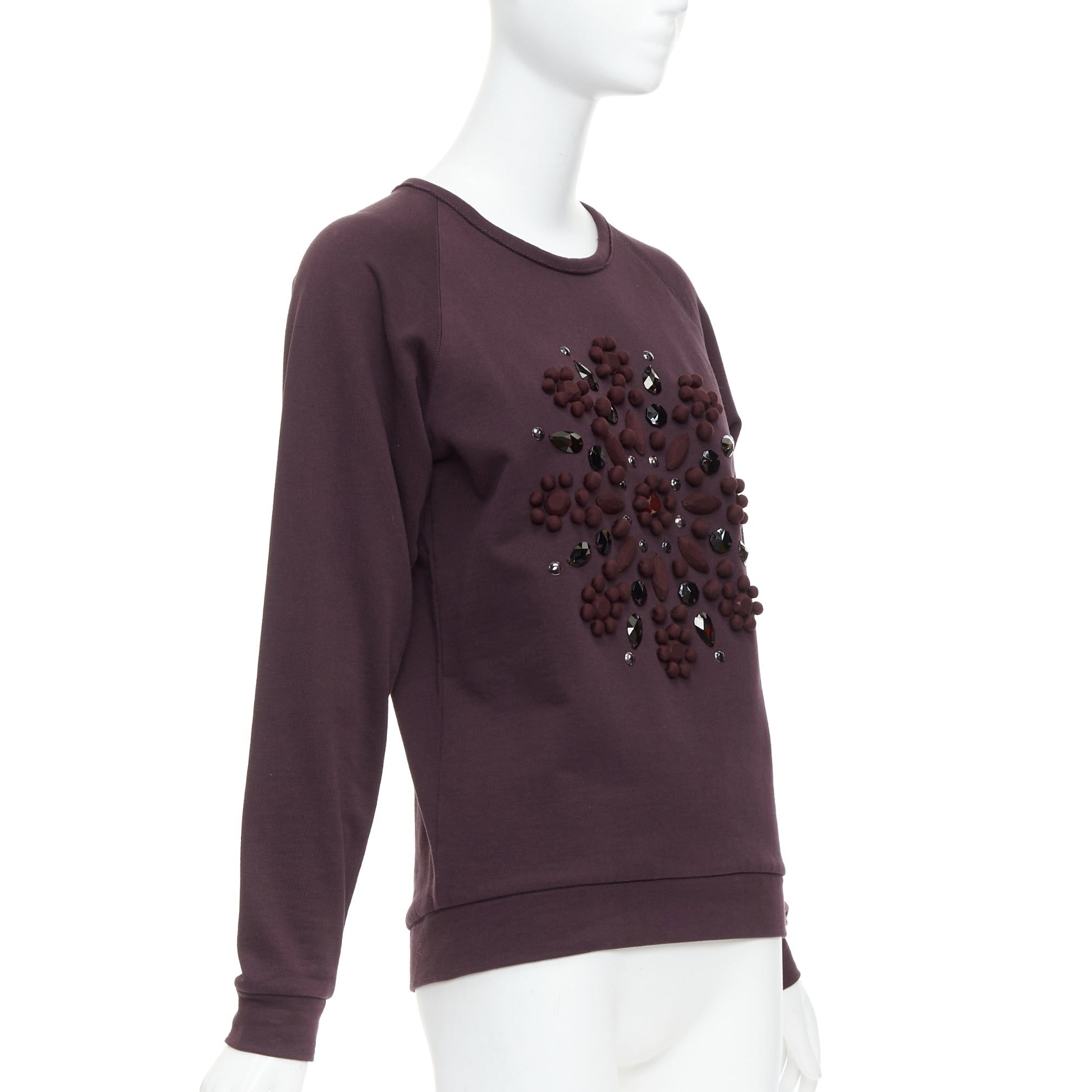 Lanvin LANVIN purple fabric wrapped crystal embellished pullover Size M / US 6-8 / IT 42-44 - 3 Thumbnail