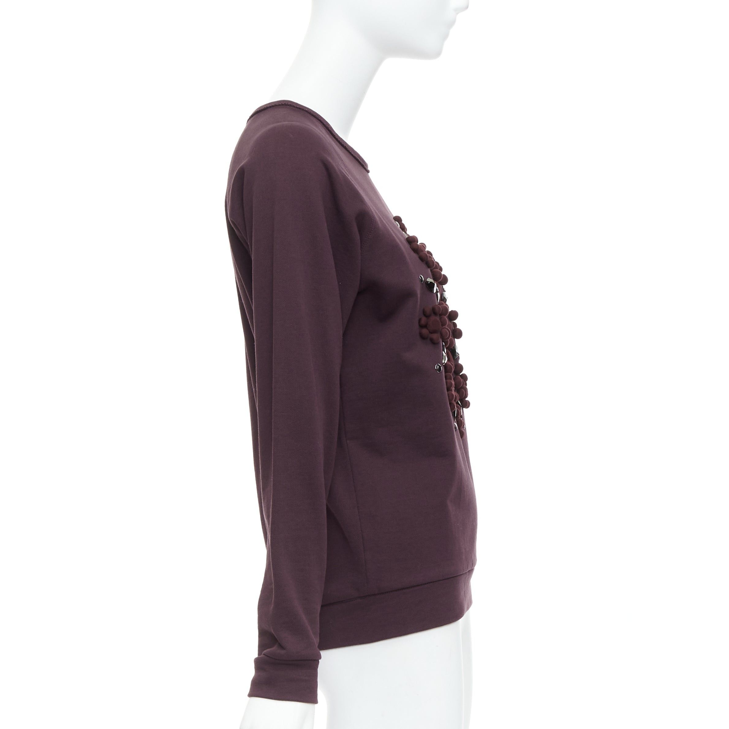 Lanvin LANVIN purple fabric wrapped crystal embellished pullover Size M / US 6-8 / IT 42-44 - 4 Thumbnail