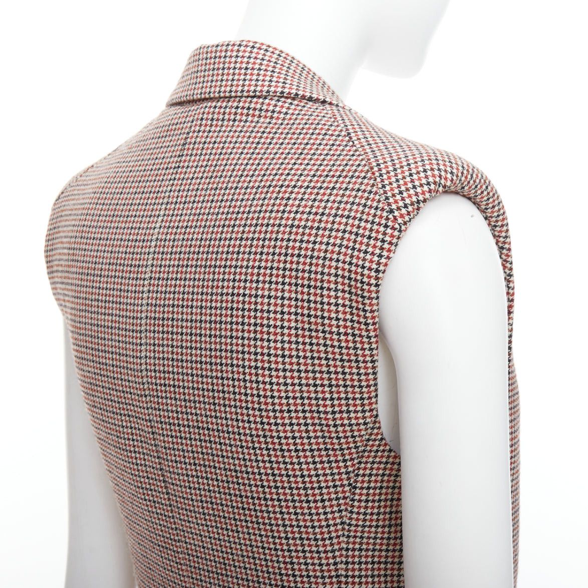 Stella McCartney STELLA MCCARTNEY 2017 burgundy houndstooth double collar blazer dress IT40 S Size S / US 4 / IT 40 - 8 Thumbnail